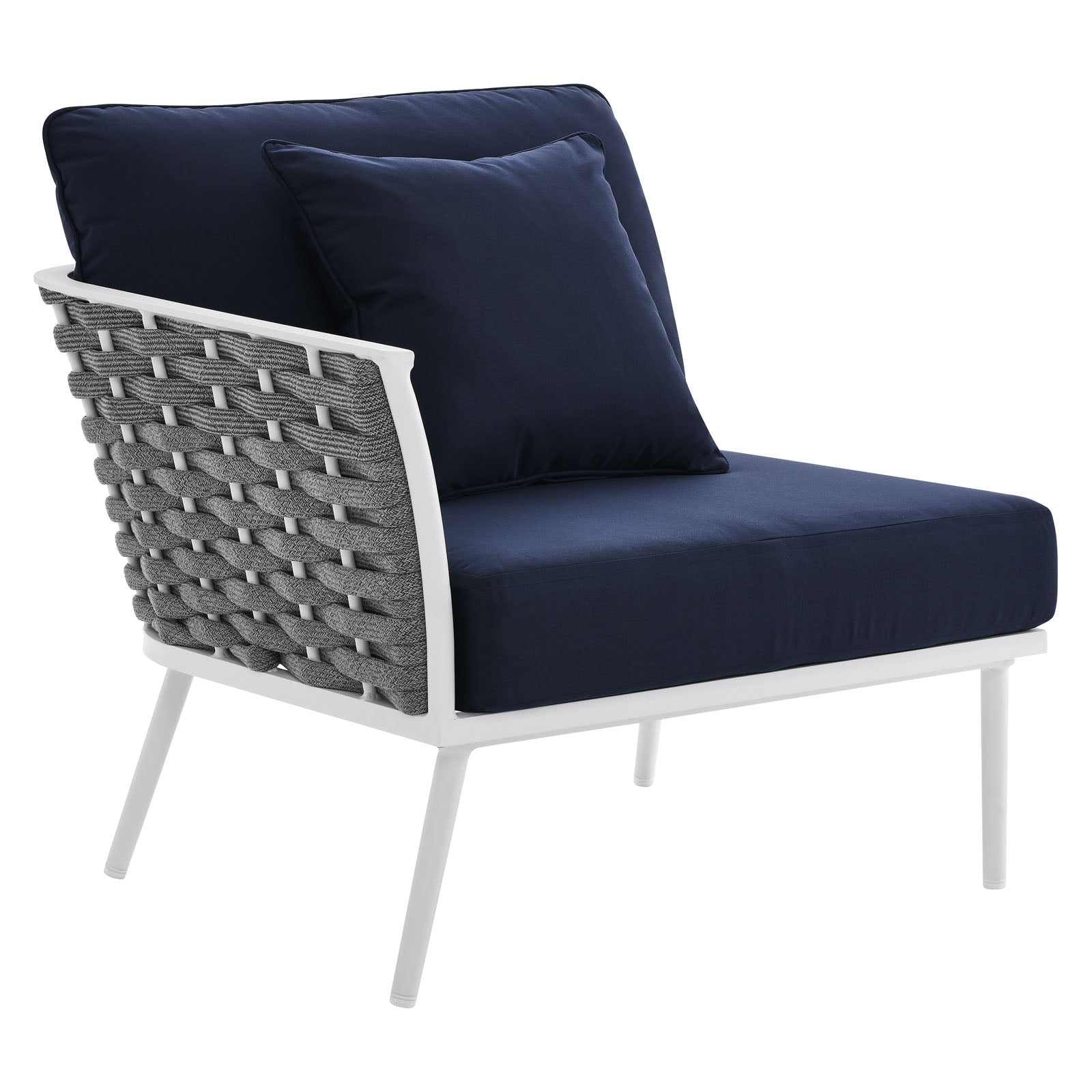 Stance Outdoor Patio Aluminum Small Sectional Sofa by Modway