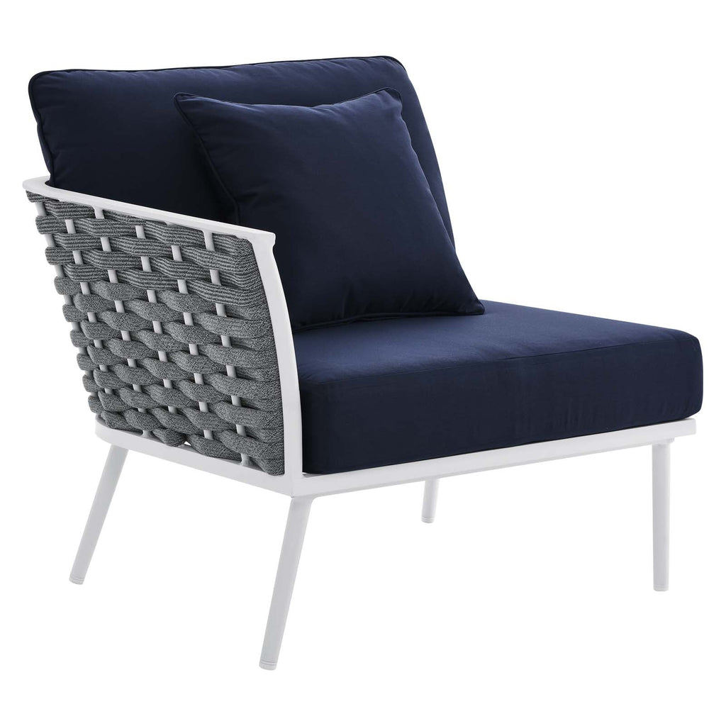 Stance 4 Piece Outdoor Patio Aluminum Sectional Sofa Set by Modway