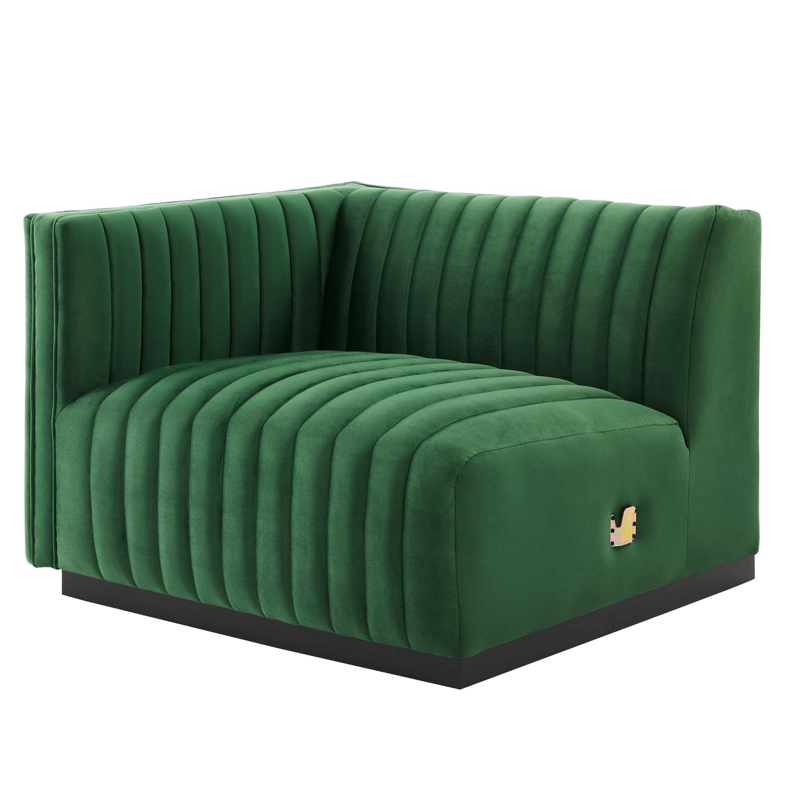 Conjure 4-Piece Channel Tufted Performance Velvet Sectional by Modway
