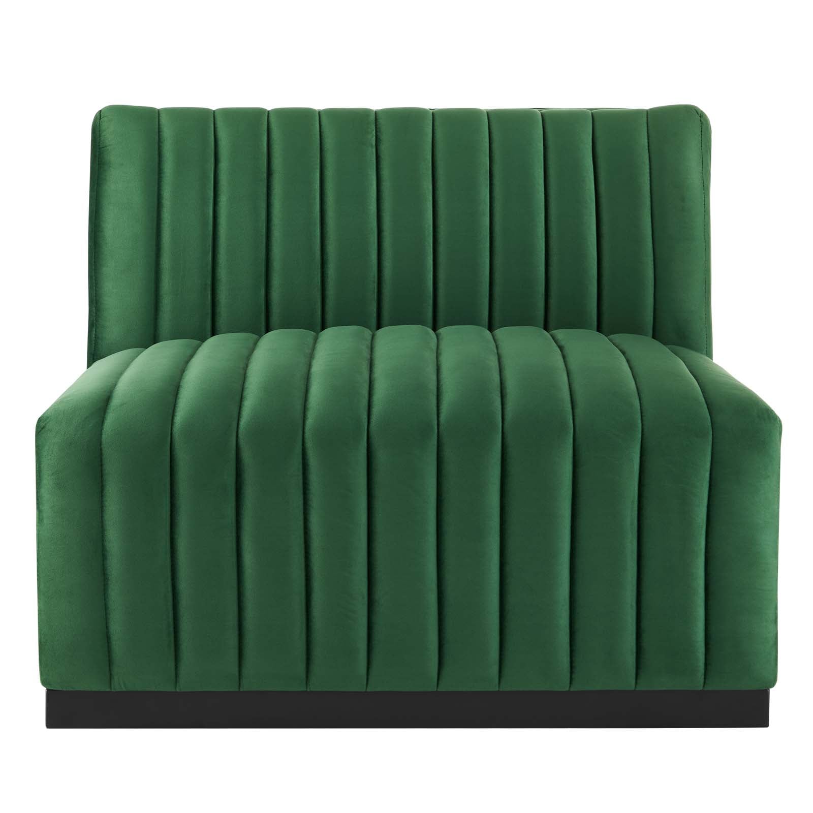 Conjure 5-Piece Channel Tufted Performance Velvet Sectional by Modway