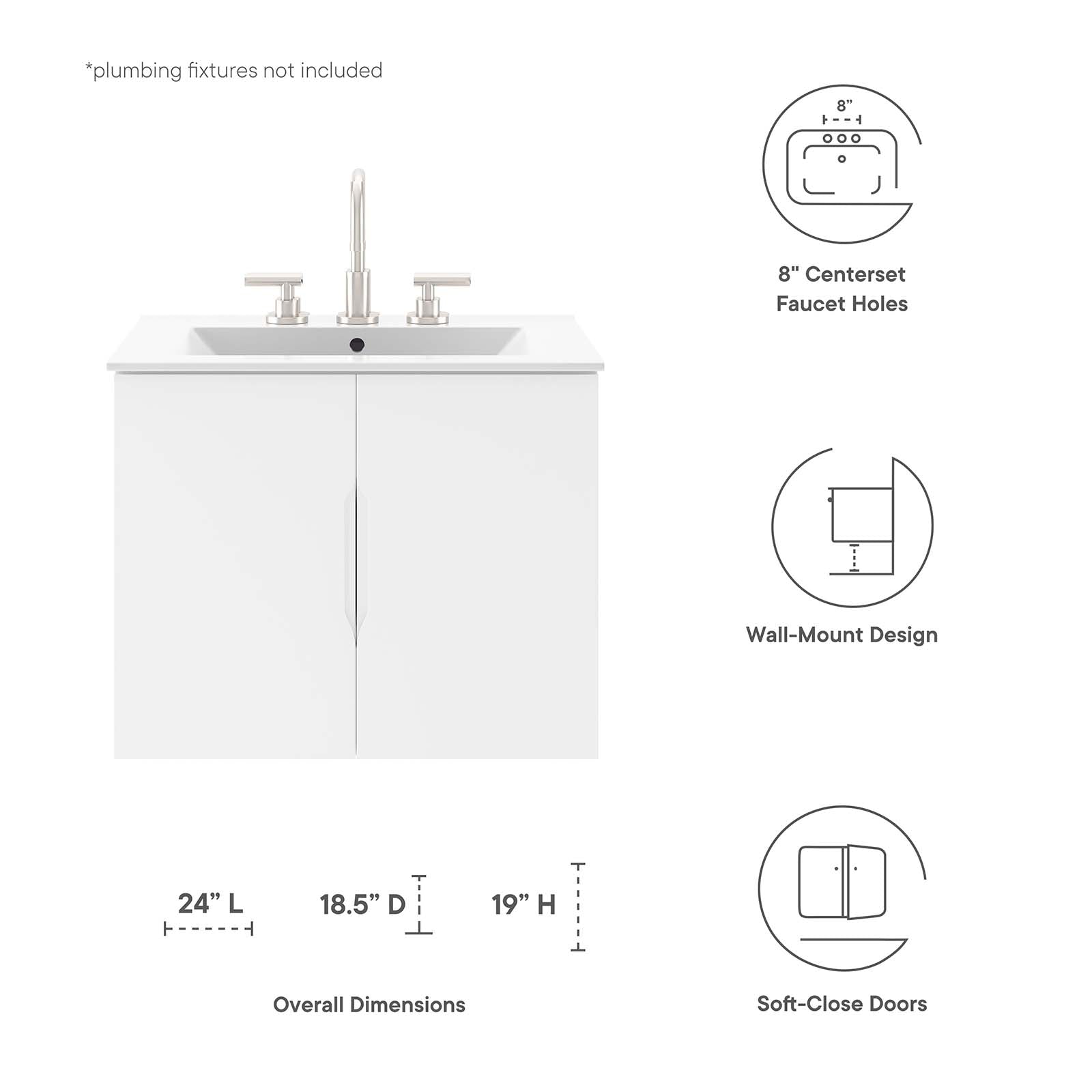 Vitality 24" Bathroom Vanity by Modway