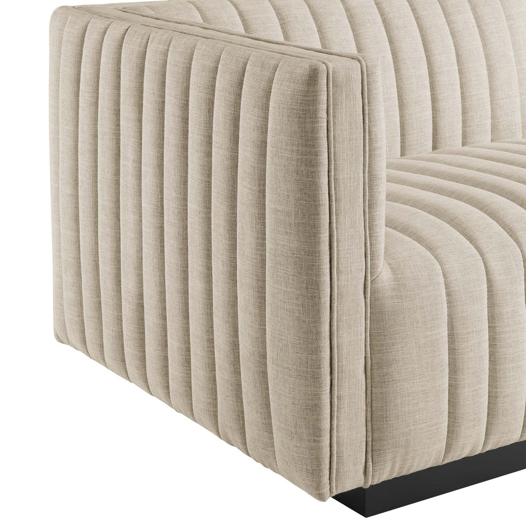 Conjure 6-Piece Channel Tufted Upholstered Fabric Sectional Sofa by Modway