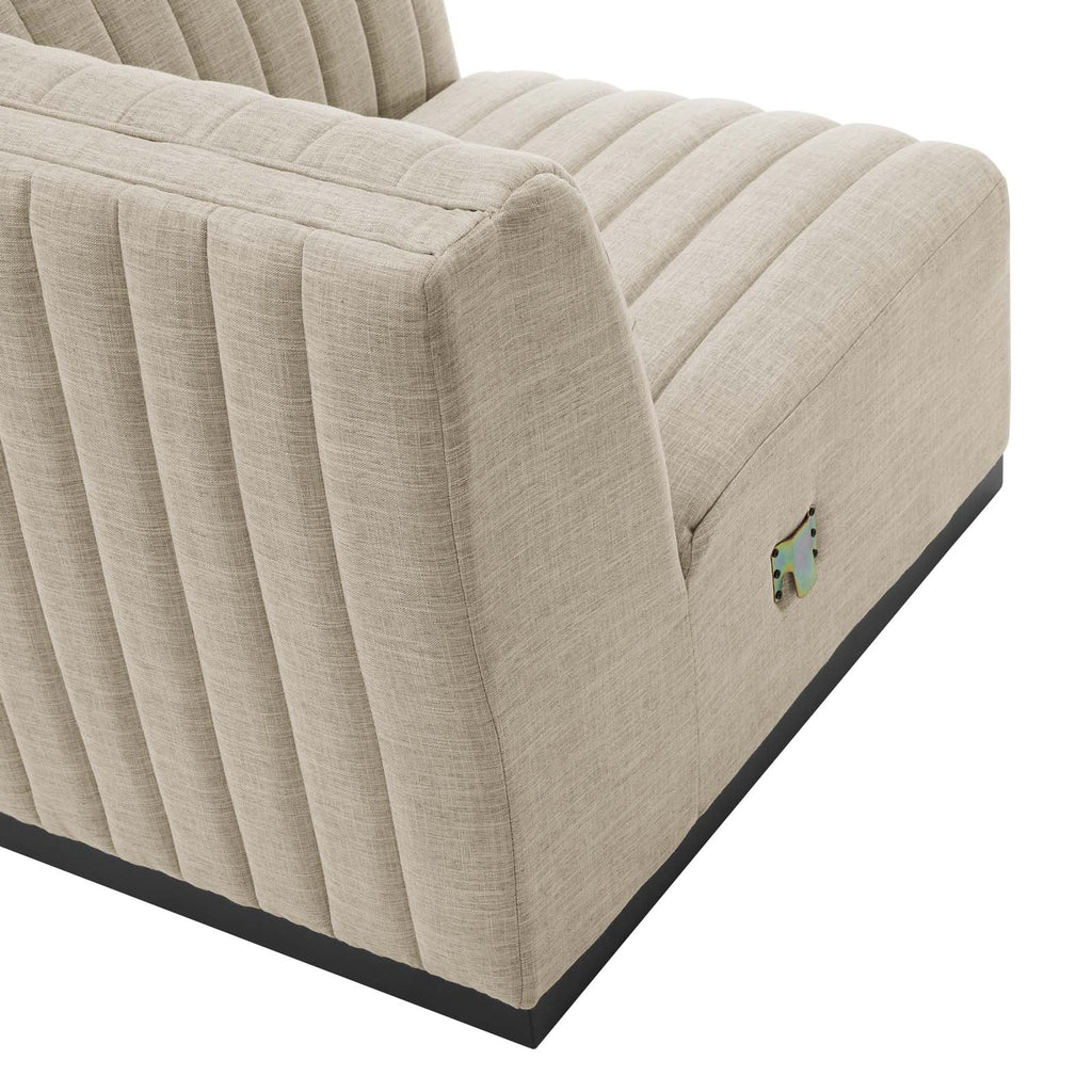 Conjure 5-Piece Channel Tufted Upholstered Fabric L-Shaped Sectional by Modway