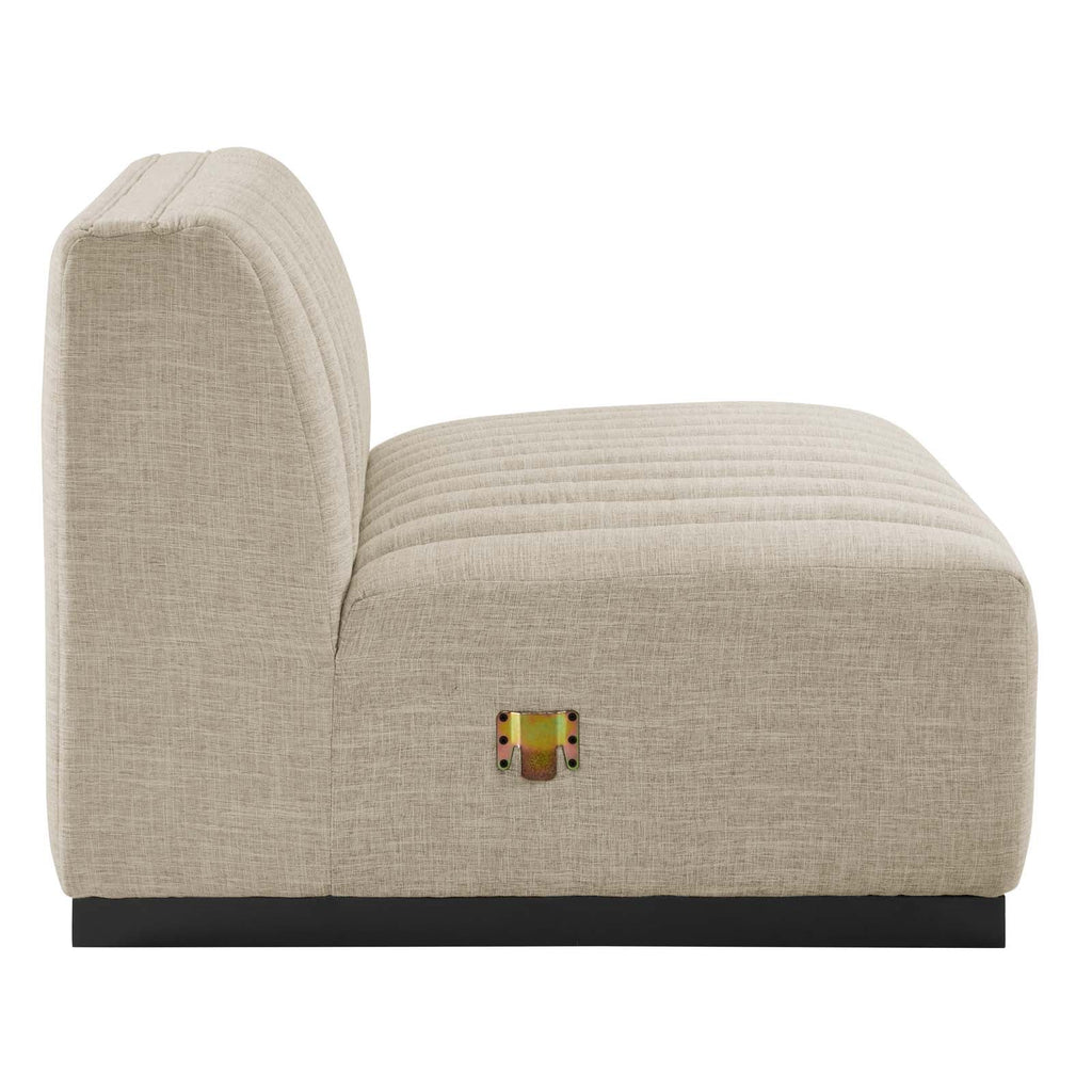 Conjure 5-Piece Channel Tufted Upholstered Fabric Sectional by Modway