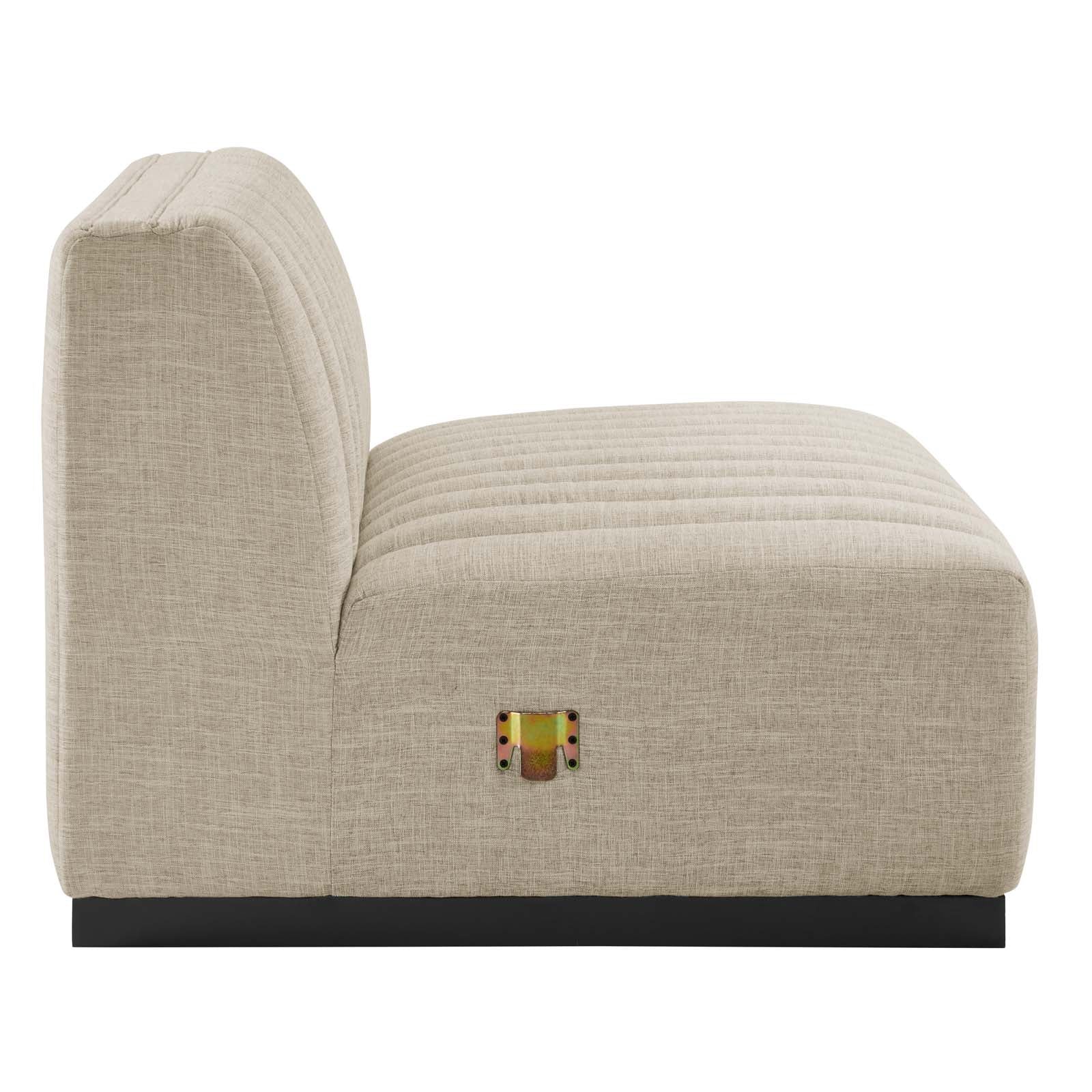 Conjure 5-Piece Channel Tufted Upholstered Fabric Sectional by Modway