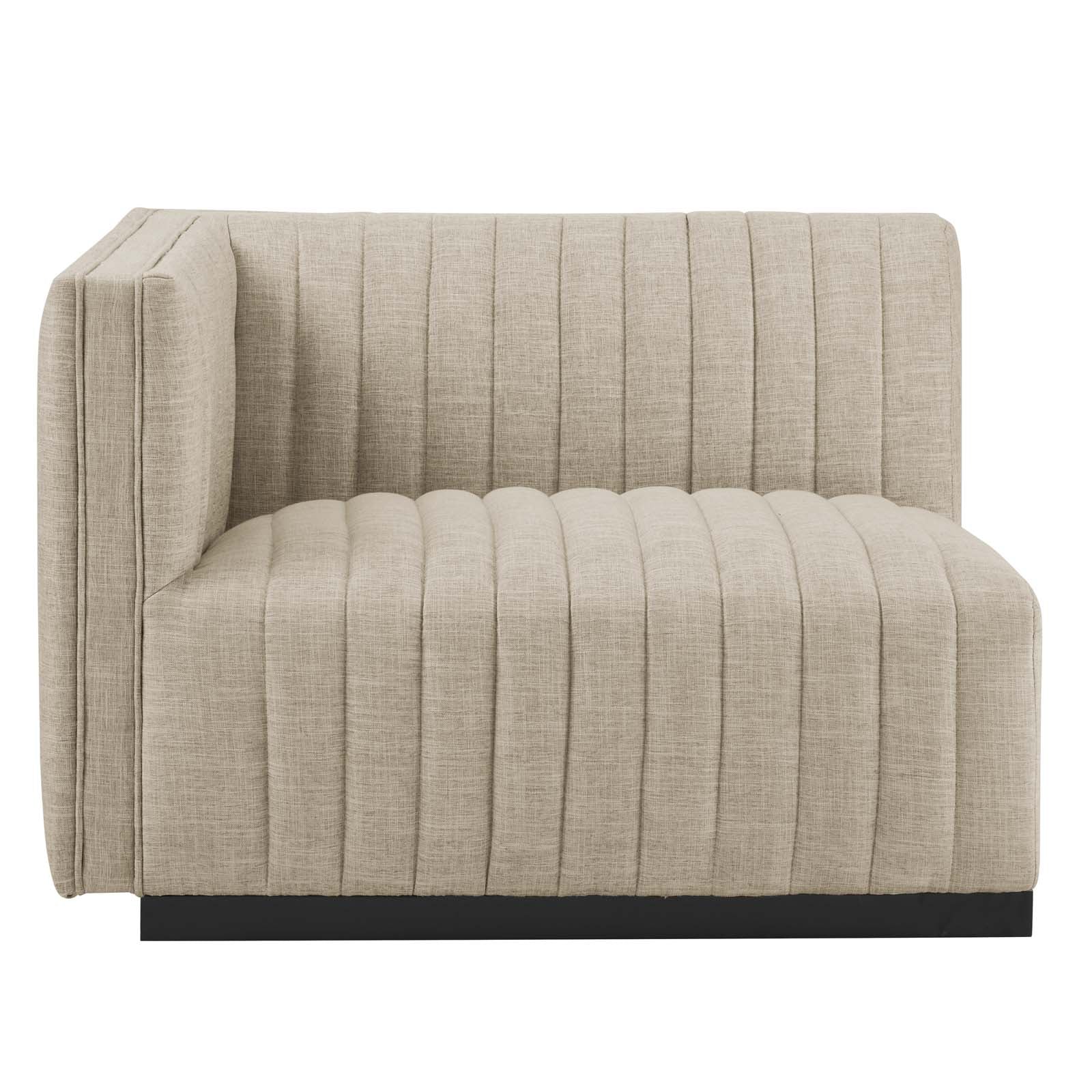Conjure 5-Piece Channel Tufted Upholstered Fabric Sectional by Modway