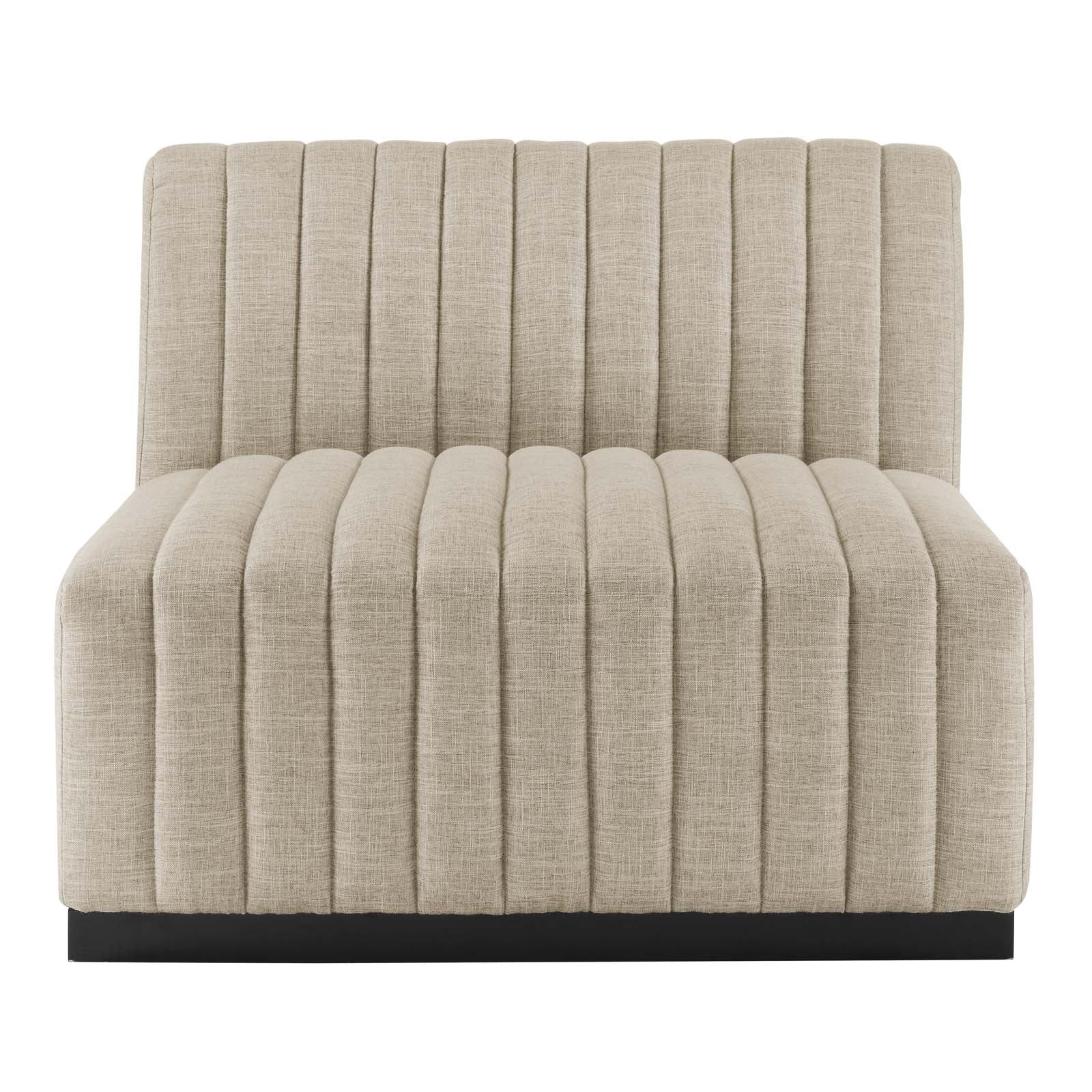 Conjure 5-Piece Channel Tufted Upholstered Fabric Sectional by Modway