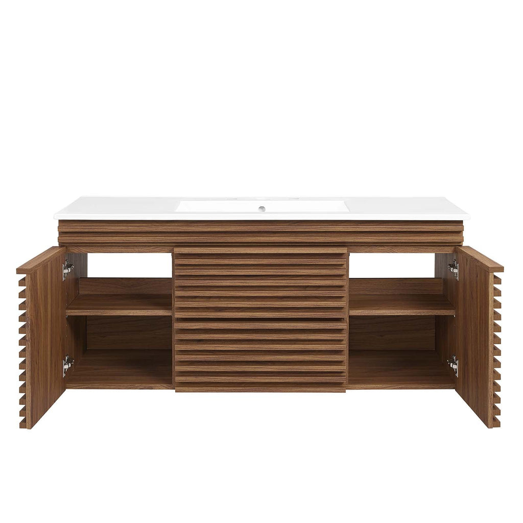 Render 48" Wall-Mount Bathroom Vanity by Modway
