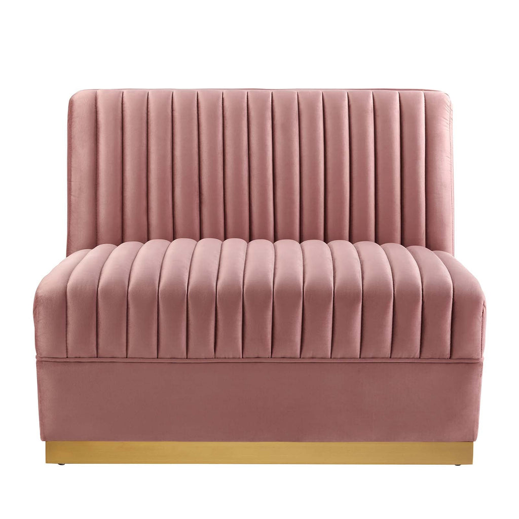 Sanguine Channel Tufted Performance Velvet 4-Seat Modular Sectional Sofa by Modway