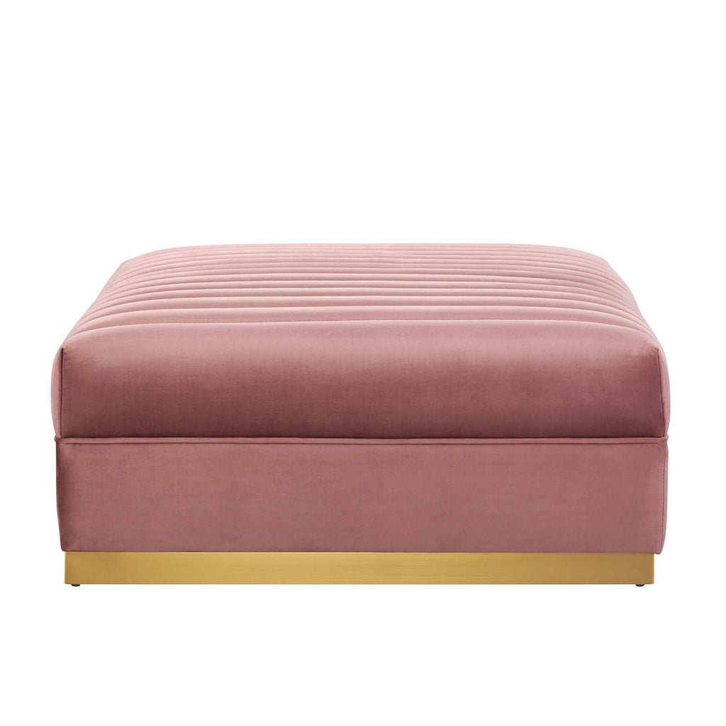 Sanguine 5-Piece Channel Tufted Performance Velvet Left-Facing Modular Sectional Sofa by Modway