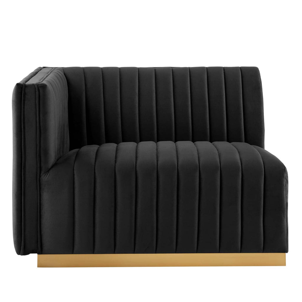 Conjure Channel Tufted 4-Piece Performance Velvet