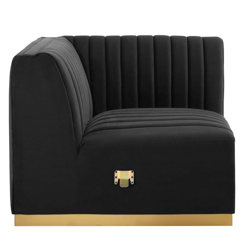 Conjure Channel Tufted Performance Velvet 4-Piece