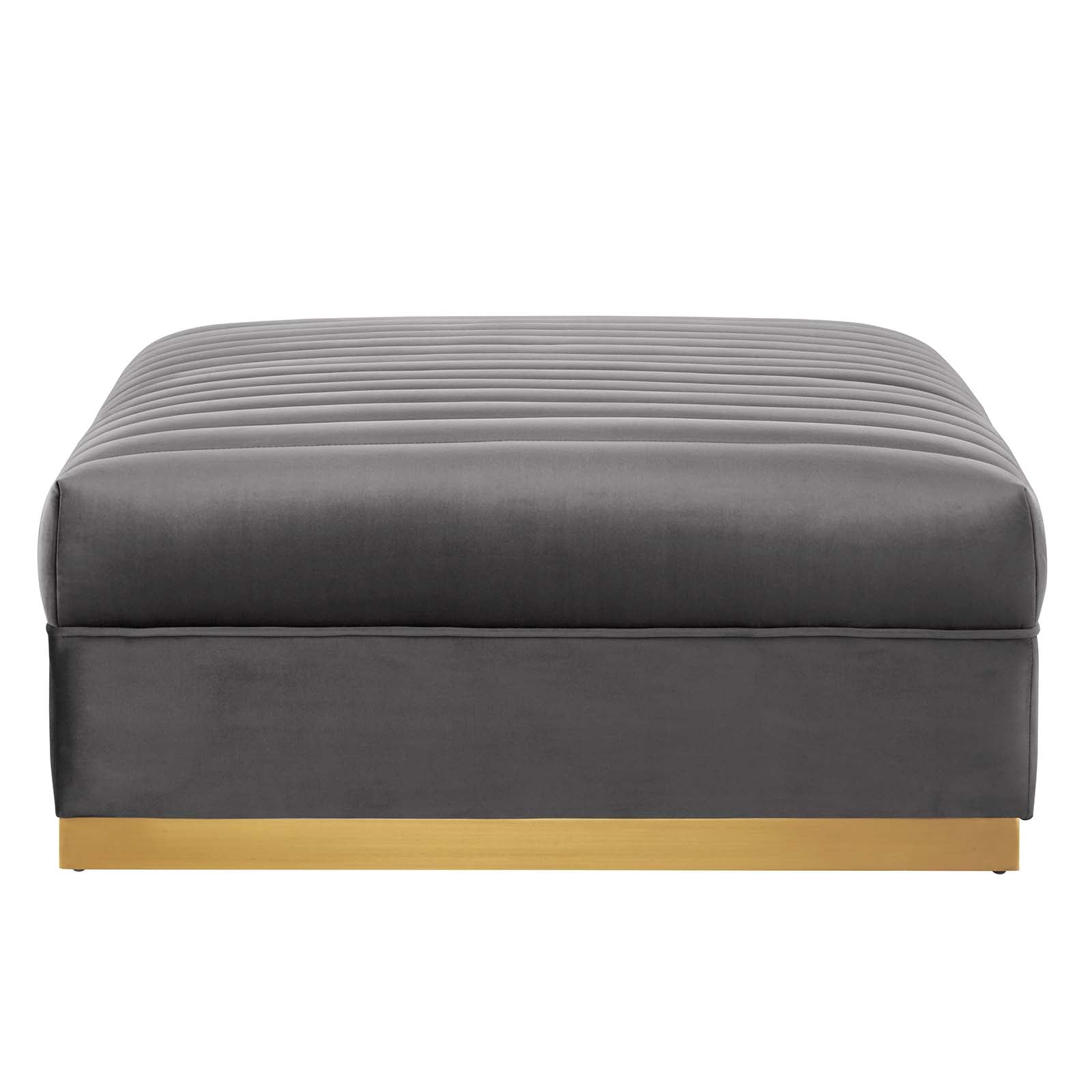 Sanguine Channel Tufted Performance Velvet Modular Sectional Sofa Ottoman by Modway
