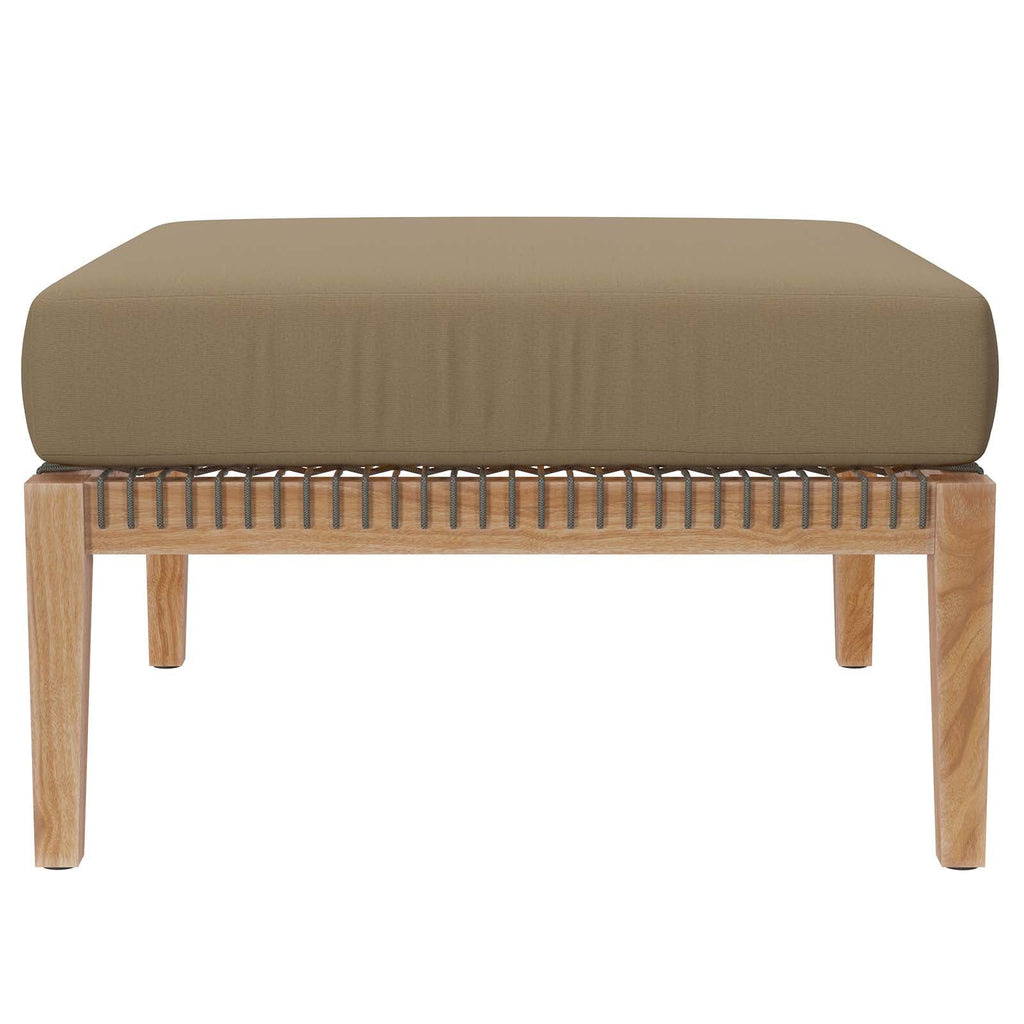 Clearwater 4-Piece Outdoor Patio Teak Wood Sectional Sofa by Modway