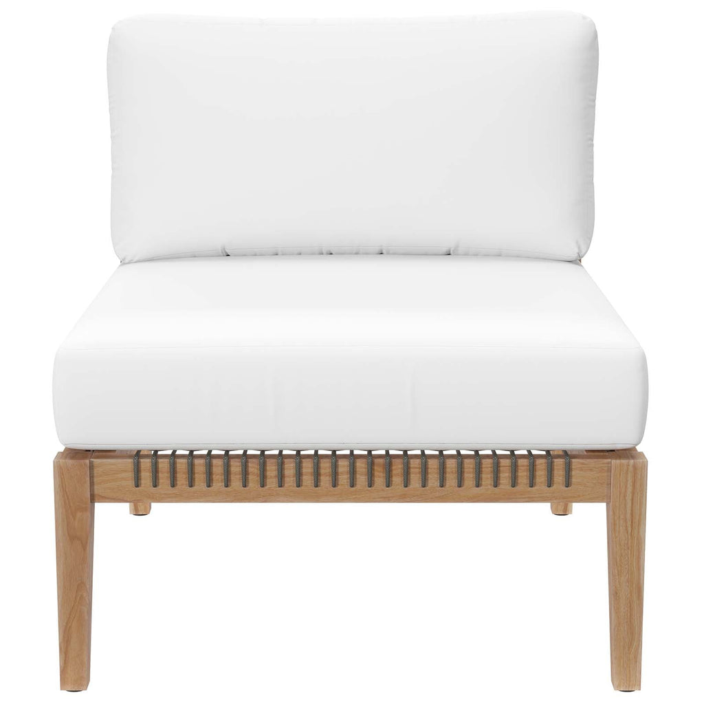 Clearwater 4-Piece Outdoor Patio Teak Wood Sectional Sofa by Modway