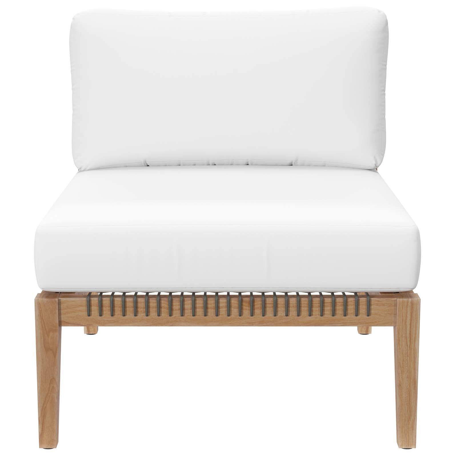Clearwater 4-Piece Outdoor Patio Teak Wood Sectional Sofa by Modway