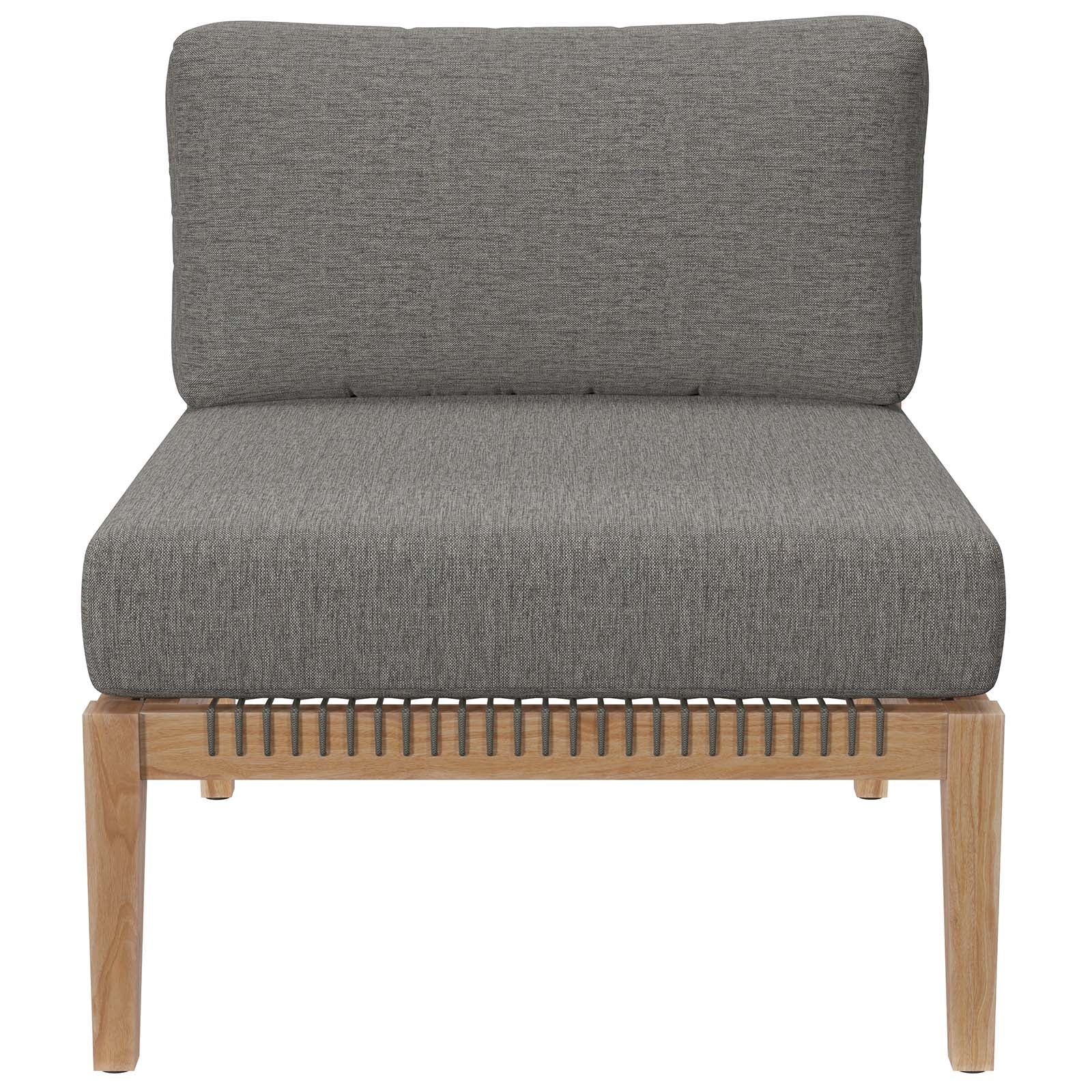 Clearwater 5-Piece Outdoor Patio Teak Wood Sectional Sofa by Modway