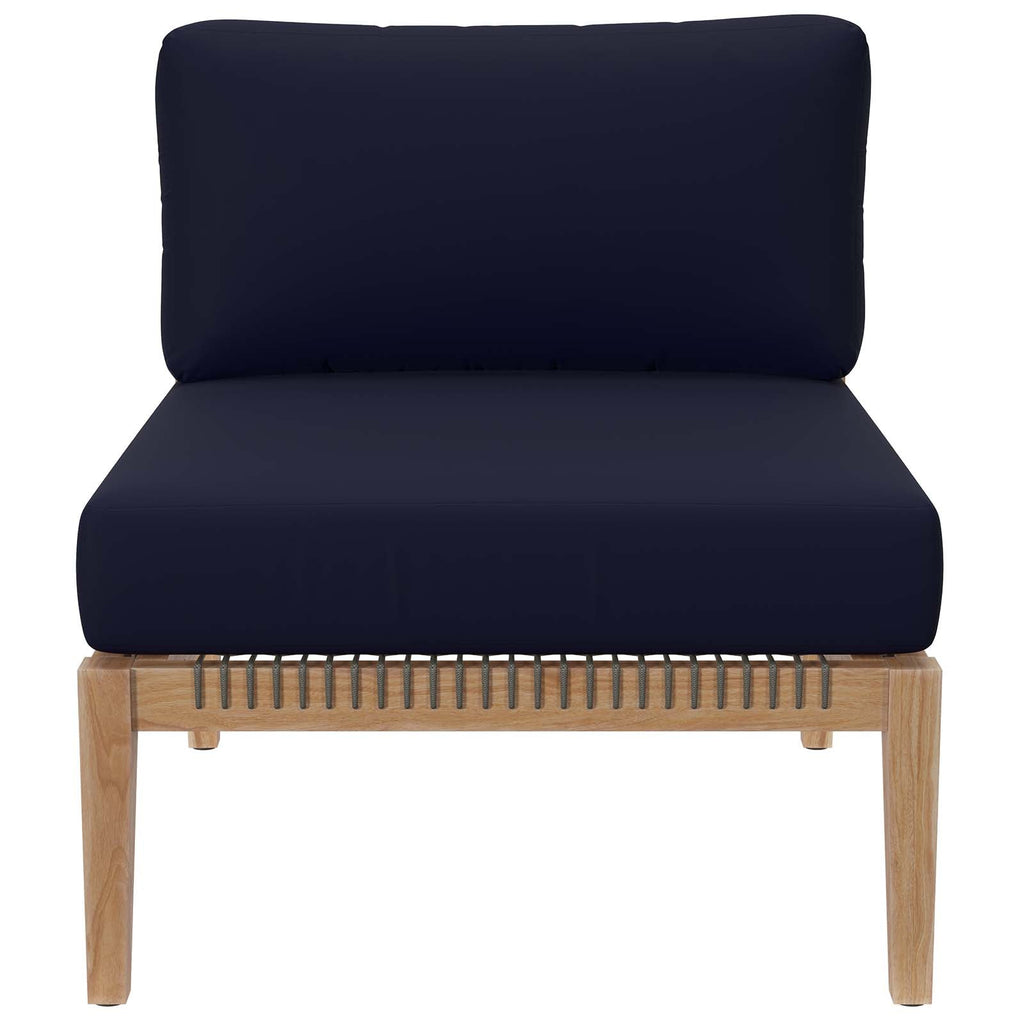 Clearwater 5-Piece Outdoor Patio Teak Wood Sectional Sofa by Modway