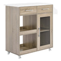 Culinary Kitchen Cart With Spice Rack by Modway