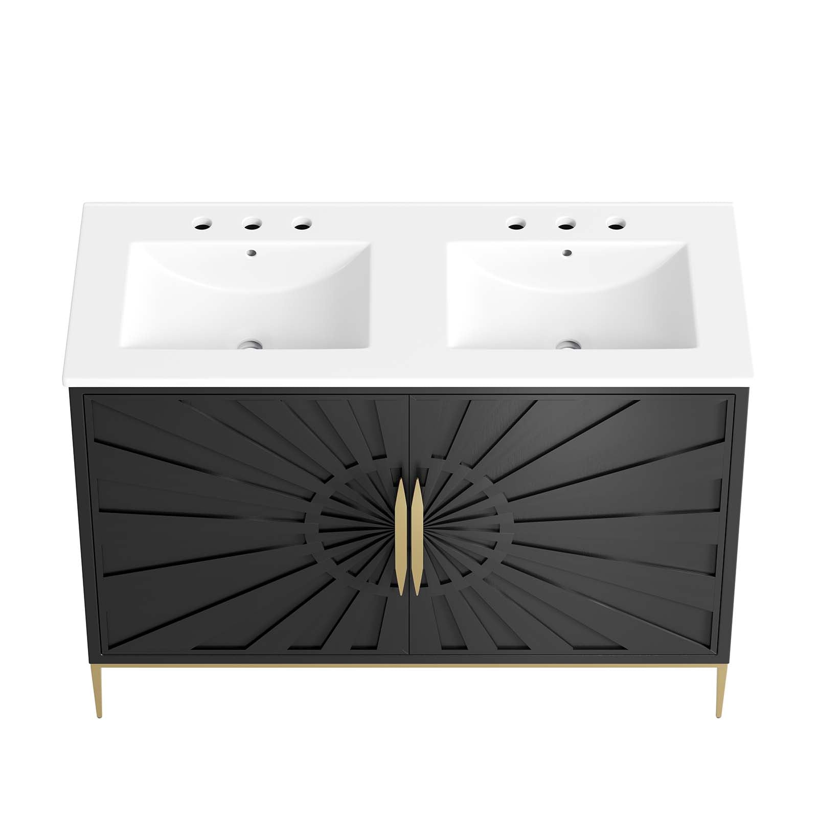 Awaken 48" Double Sink Bathroom Vanity by Modway