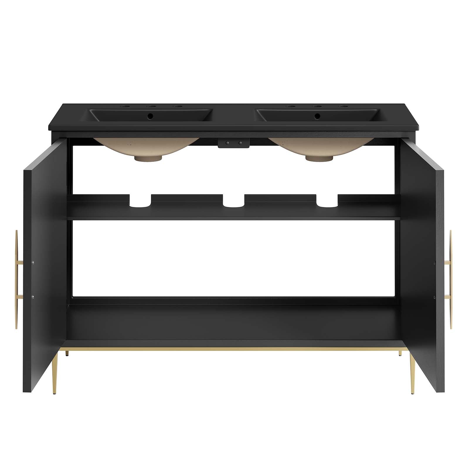 Awaken 48" Double Sink Bathroom Vanity by Modway
