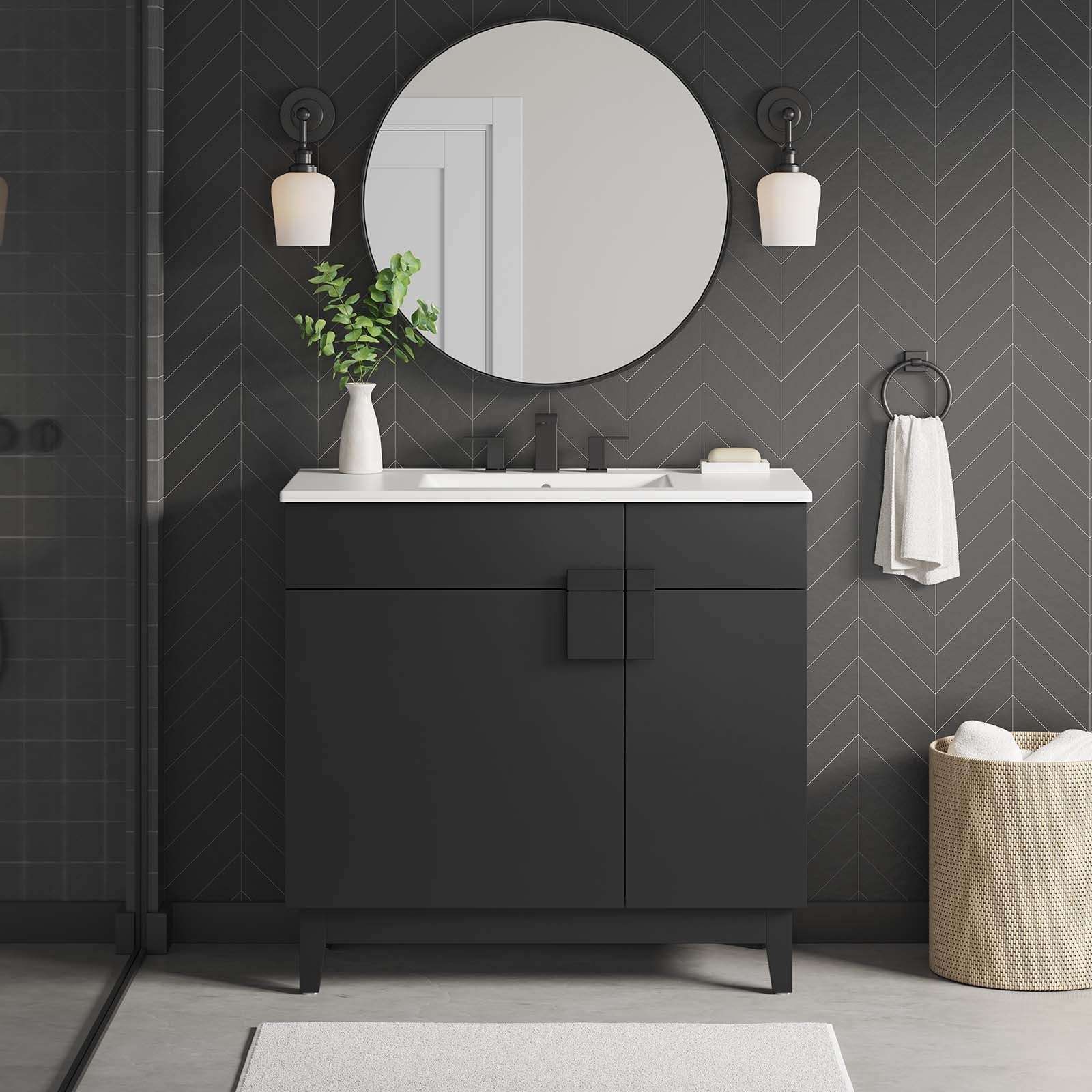 Miles 36" Bathroom Vanity by Modway