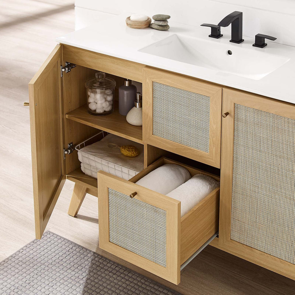 Soma 48" Single or Double Sink Compatible Bathroom Vanity Cabinet (Sink Basin Not Included) by Modway