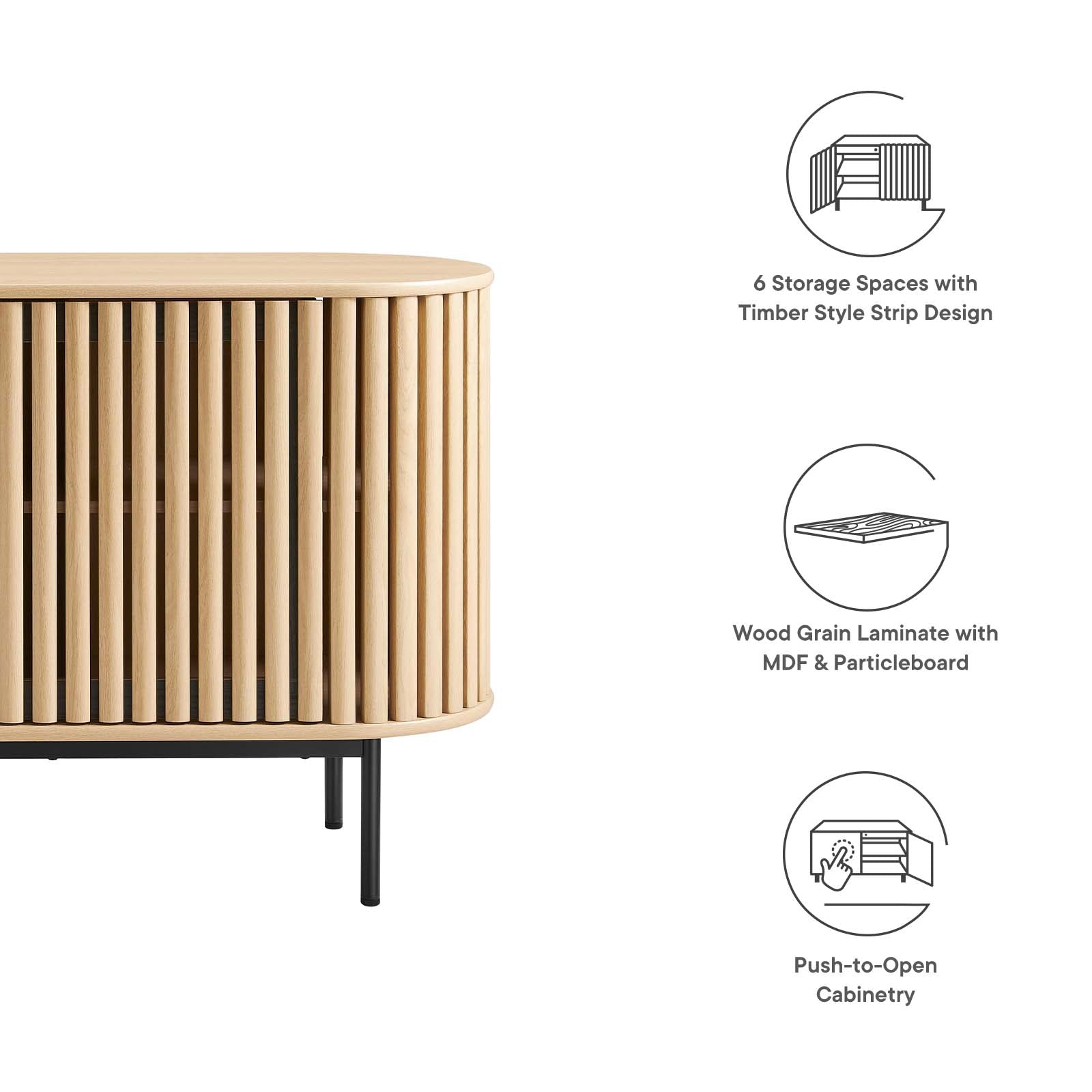 Fortitude 59" Oval Sideboard by Modway