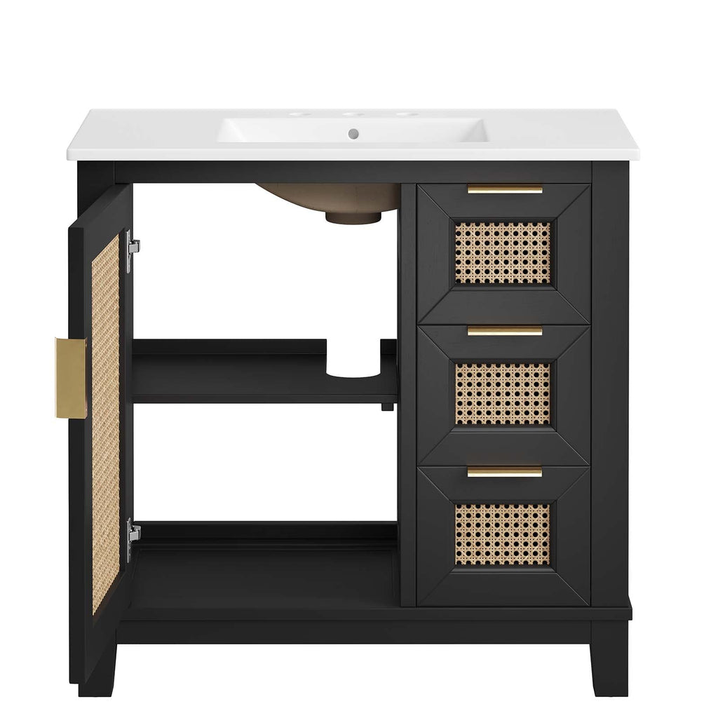 Dixie 36" Solid Wood Bathroom Vanity Cabinet by Modway