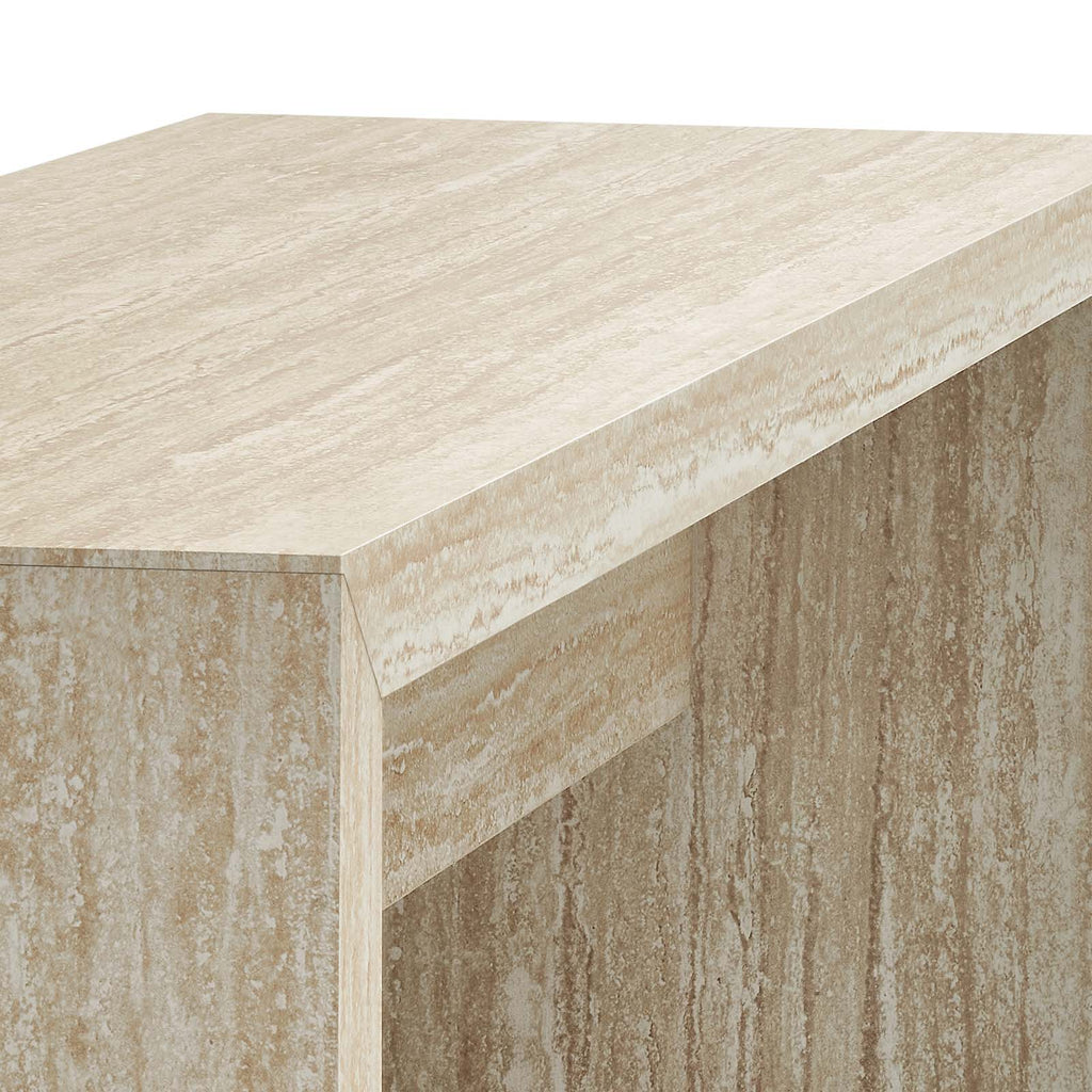 Mirella 53.5" Faux Travertine Bench by Modway
