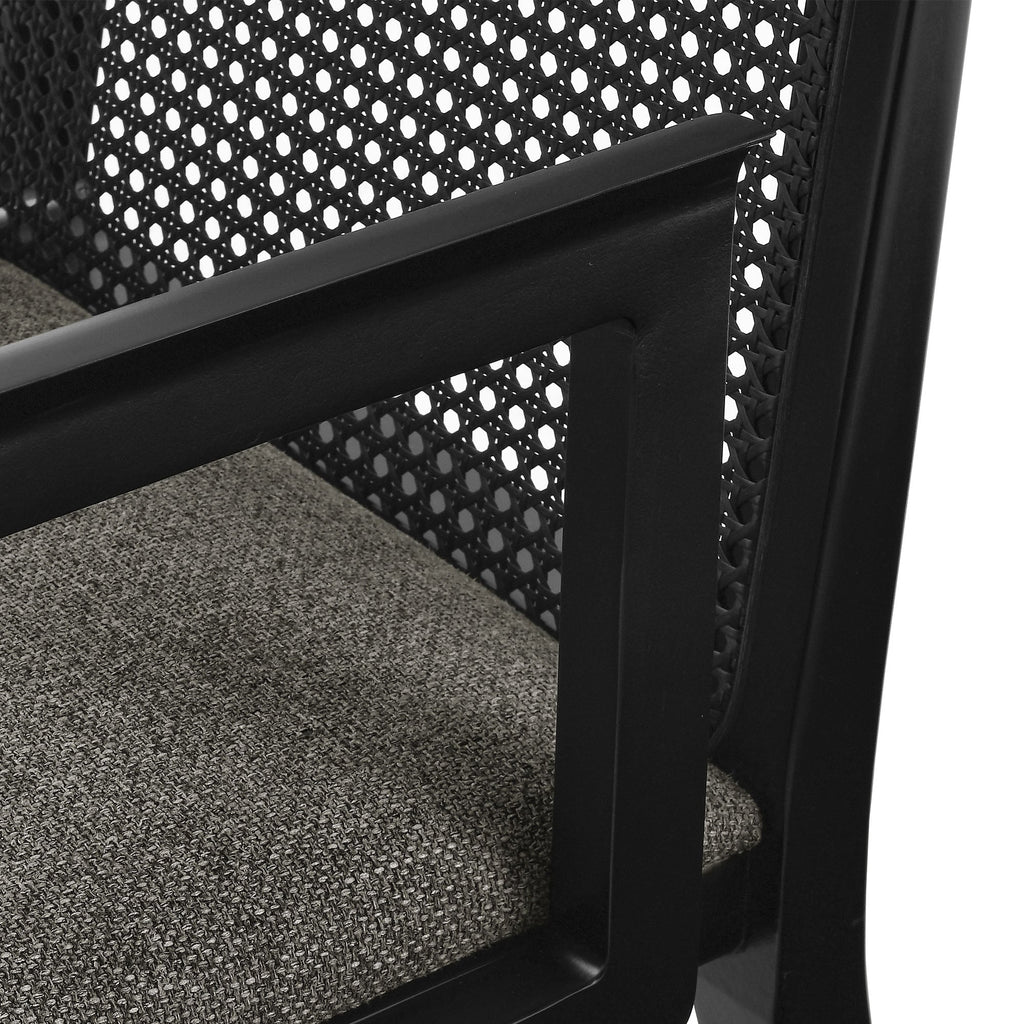 Monarch Wood and Rattan Dining Armchair by Modway