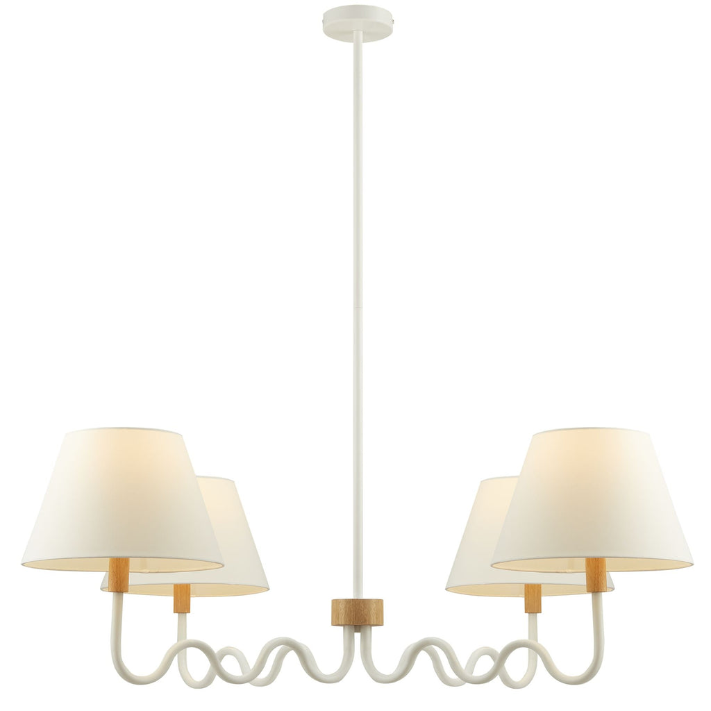 Sunlit Squiggle 4-Arm Pendant Light by Modway