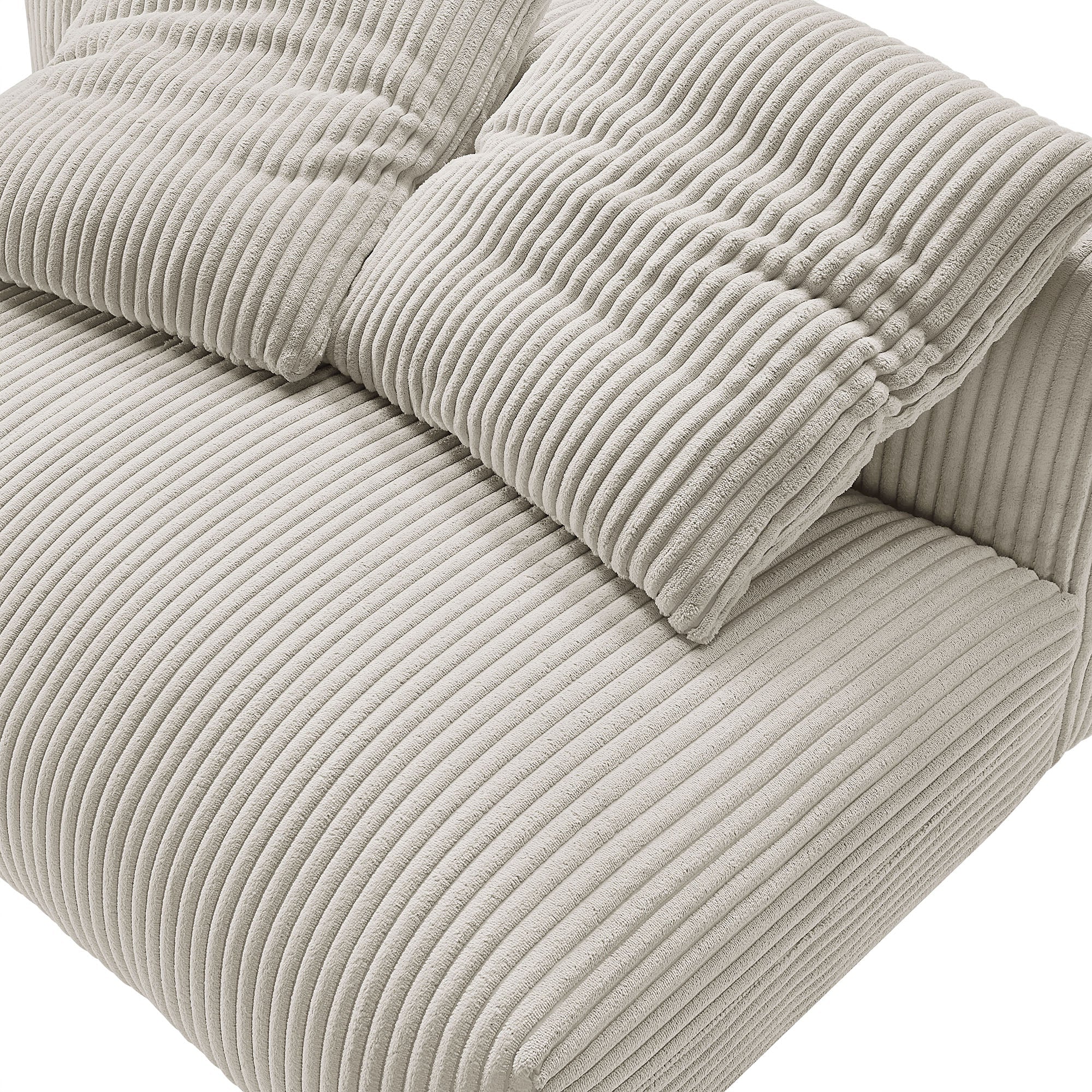 Solace Modular Corduroy Upholstered Armless Loveseat by Modway
