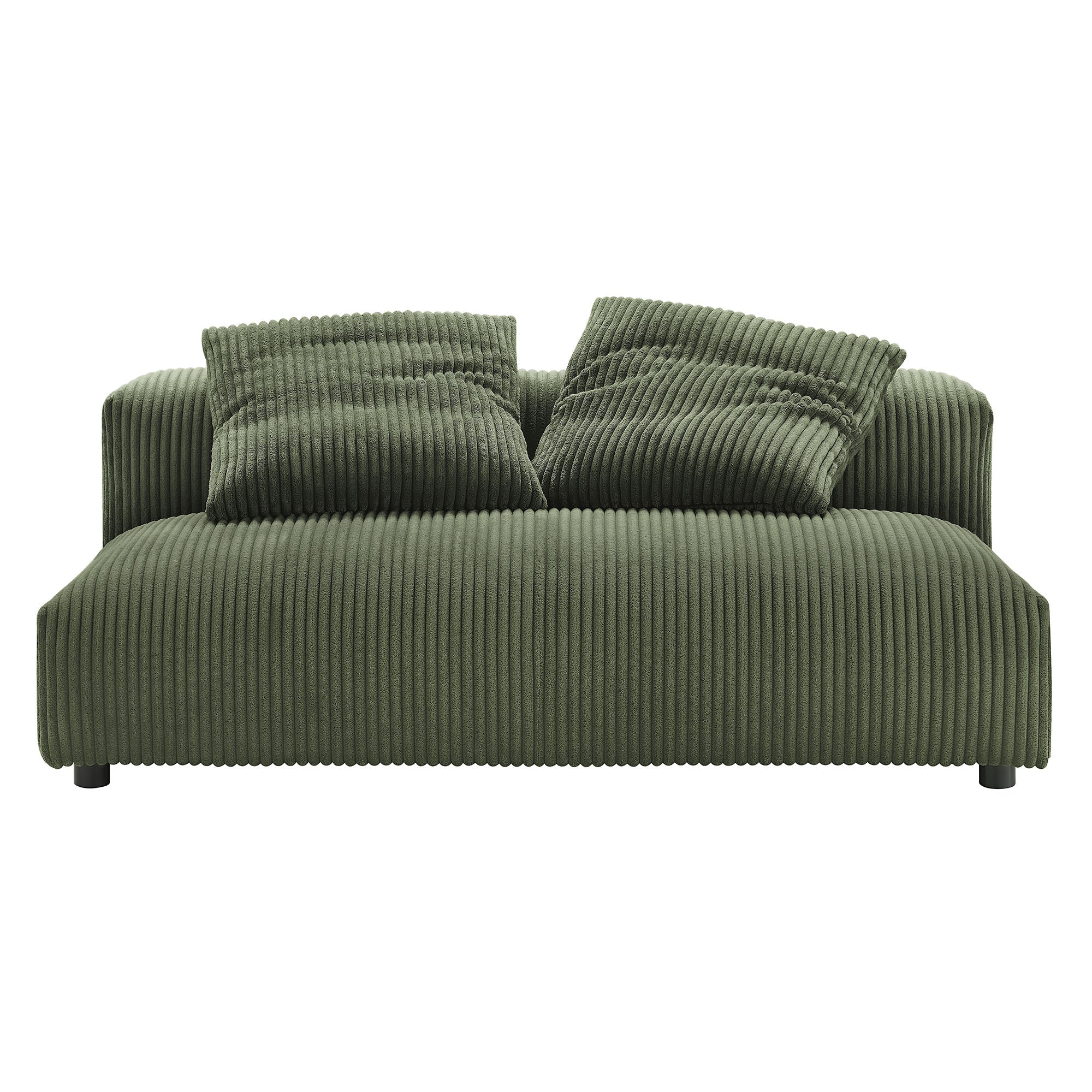 Solace 2-Piece Modular Corduroy Upholstered Sectional Sofa With Chaise by Modway