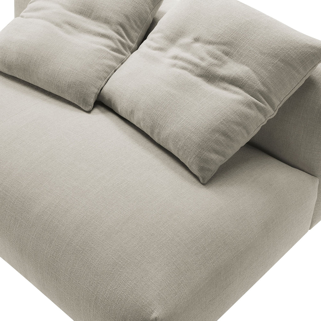 Solace Modular Upholstered Fabric Armless Loveseat by Modway
