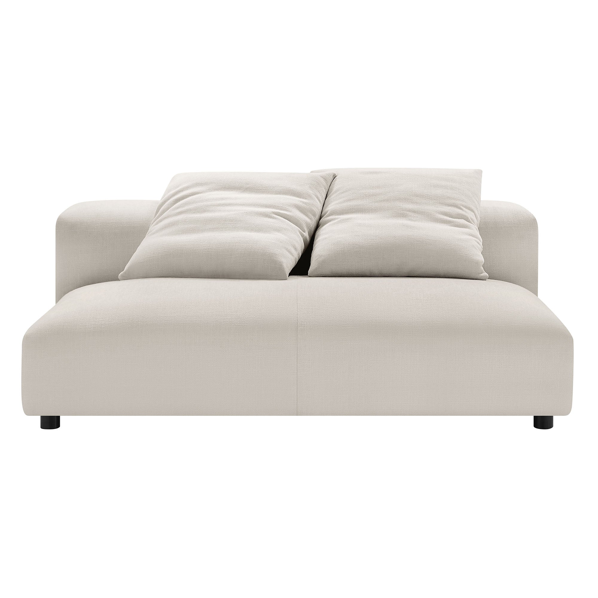 Solace Modular Upholstered Fabric Armless Loveseat and Ottoman Set by Modway