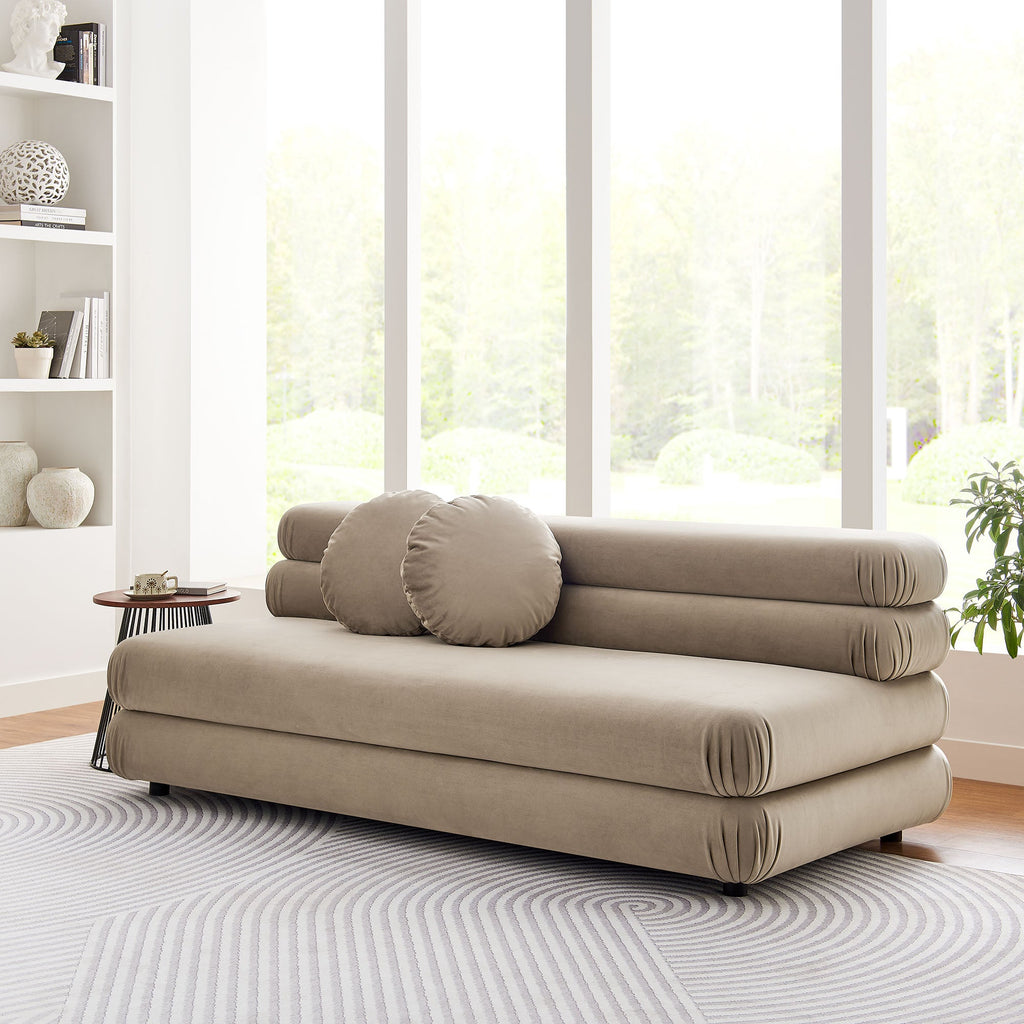 Jubilee Modular Performance Velvet Armless Loveseat by Modway