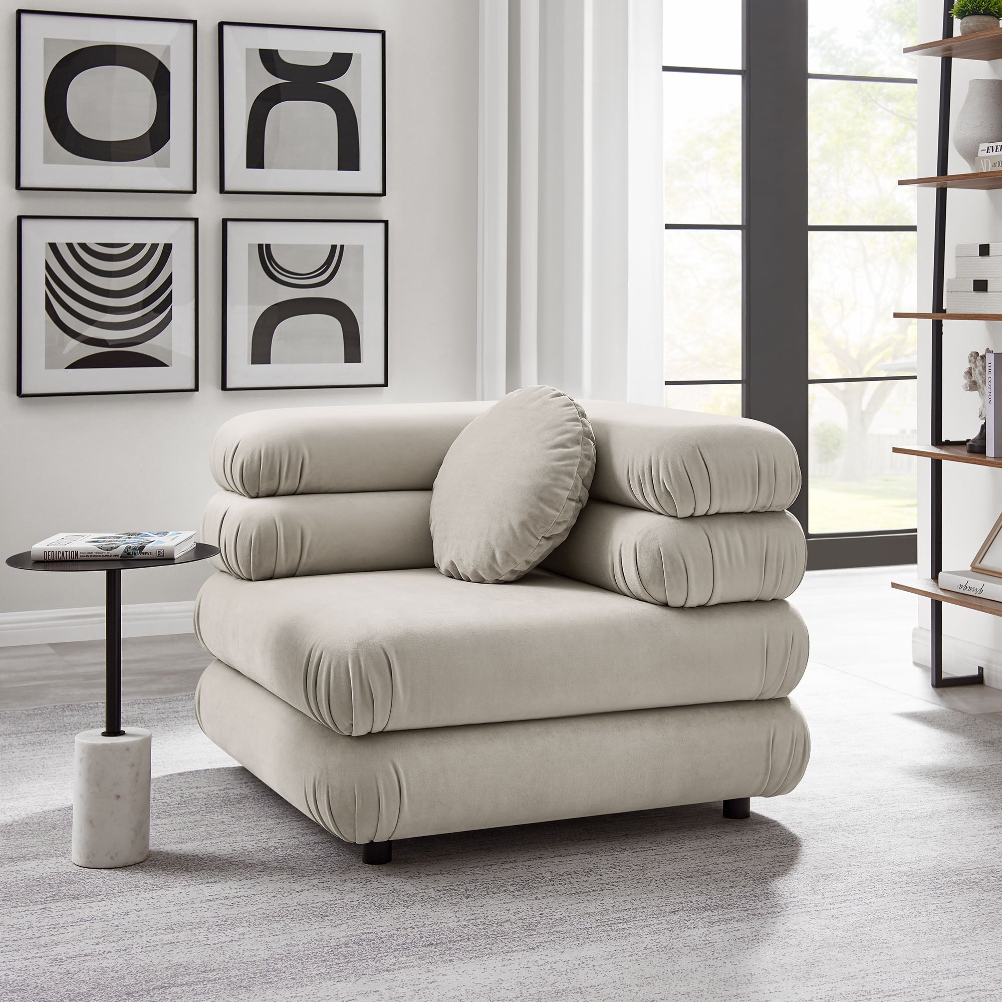 Jubilee Modular Performance Velvet Corner Chair by Modway