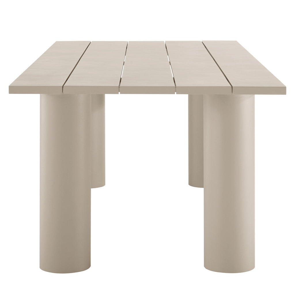 Nautica 7-Piece Rectangular Outdoor Patio Aluminum Dining Table and Chairs Set by Modway