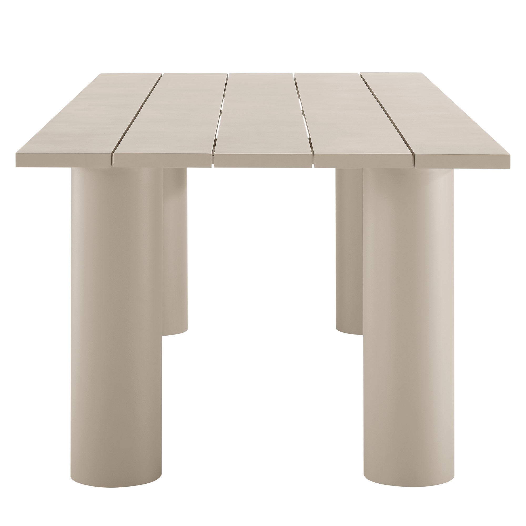 Nautica 7-Piece Rectangular Outdoor Patio Aluminum Dining Table and Chairs Set by Modway