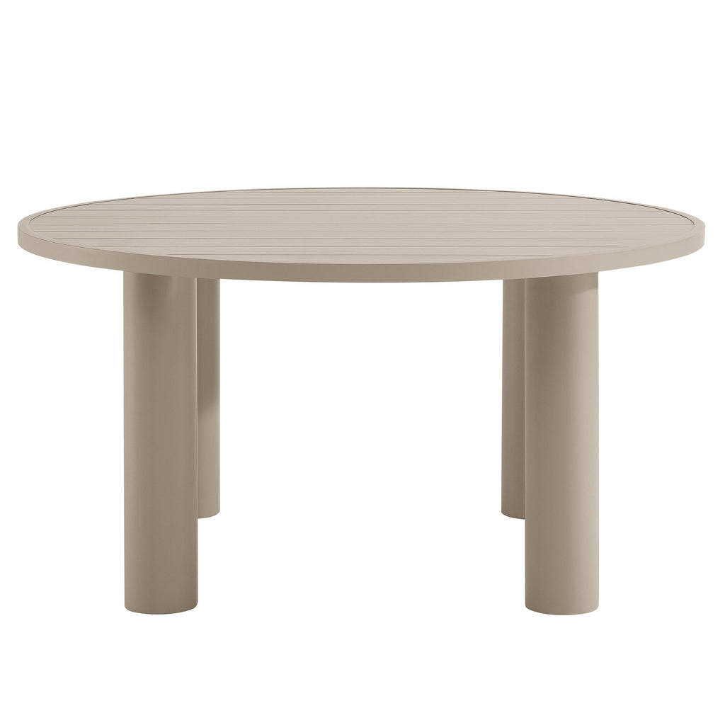 Nautica Outdoor Patio 60" Round Aluminum Dining Table by Modway