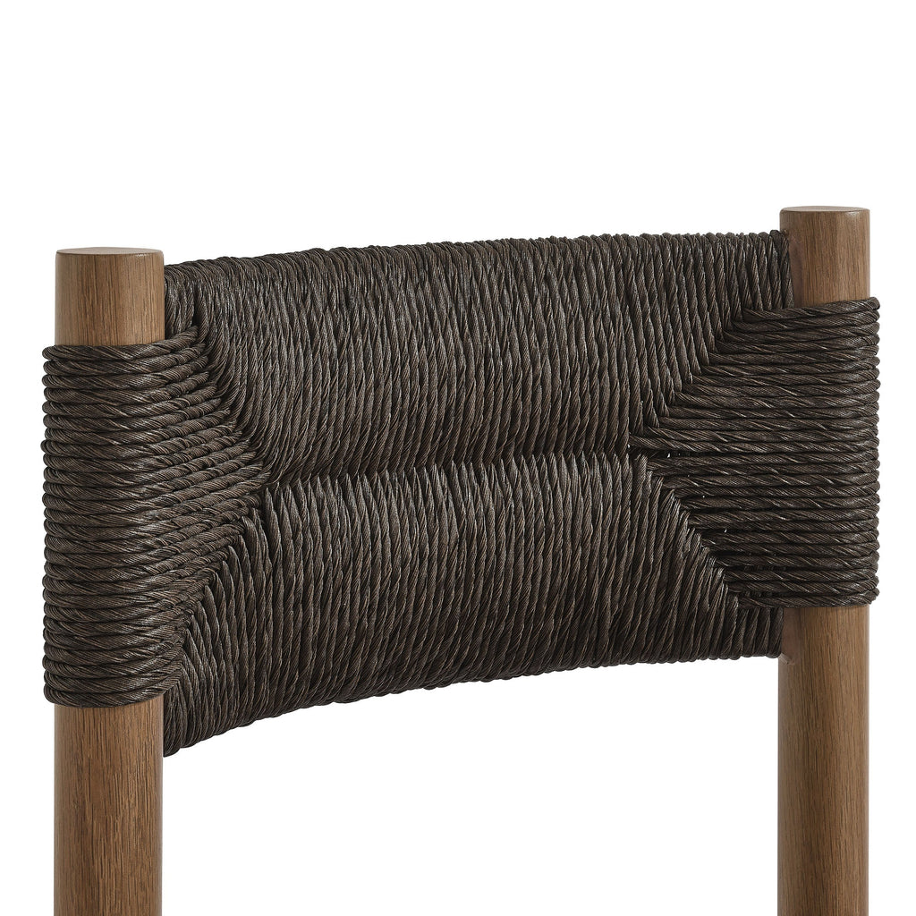 Parkland Outdoor Patio Rattan and Aluminum Dining Side Chairs Set of 2 by Modway