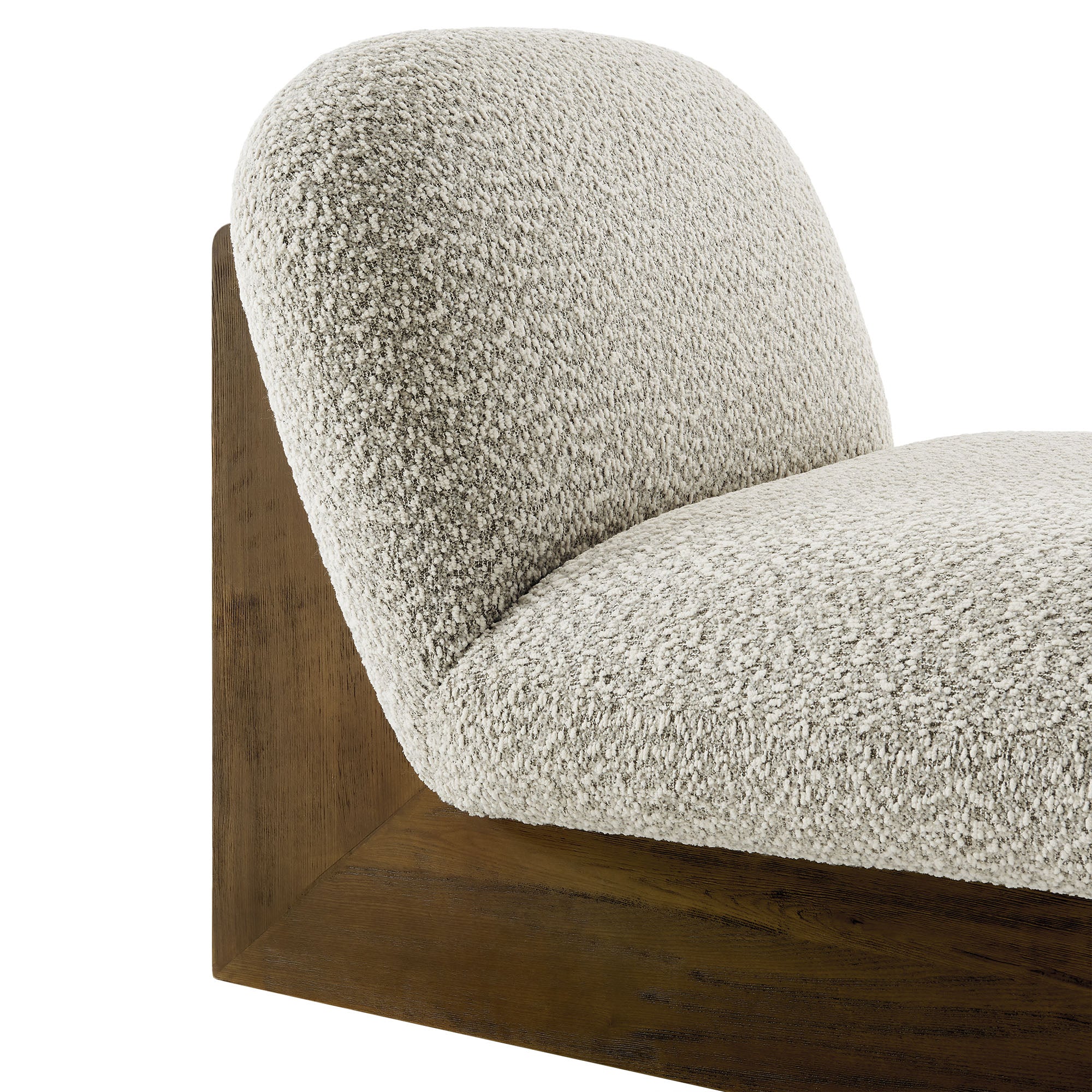 Loyal Boucle Fabric Accent Chair and Ottoman Set by Modway