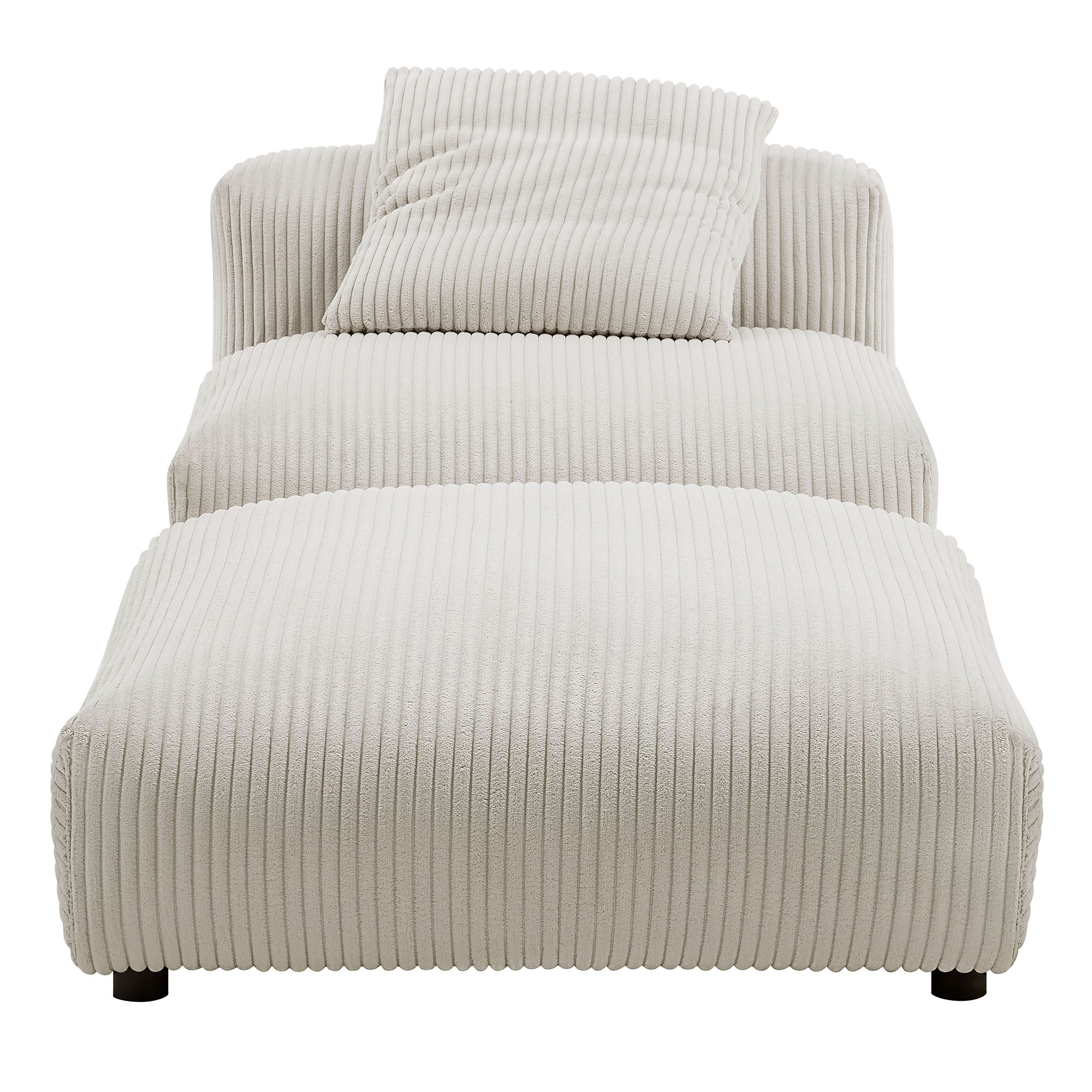Solace Modular Corduroy Upholstered Armless Chair and Ottoman Set by Modway