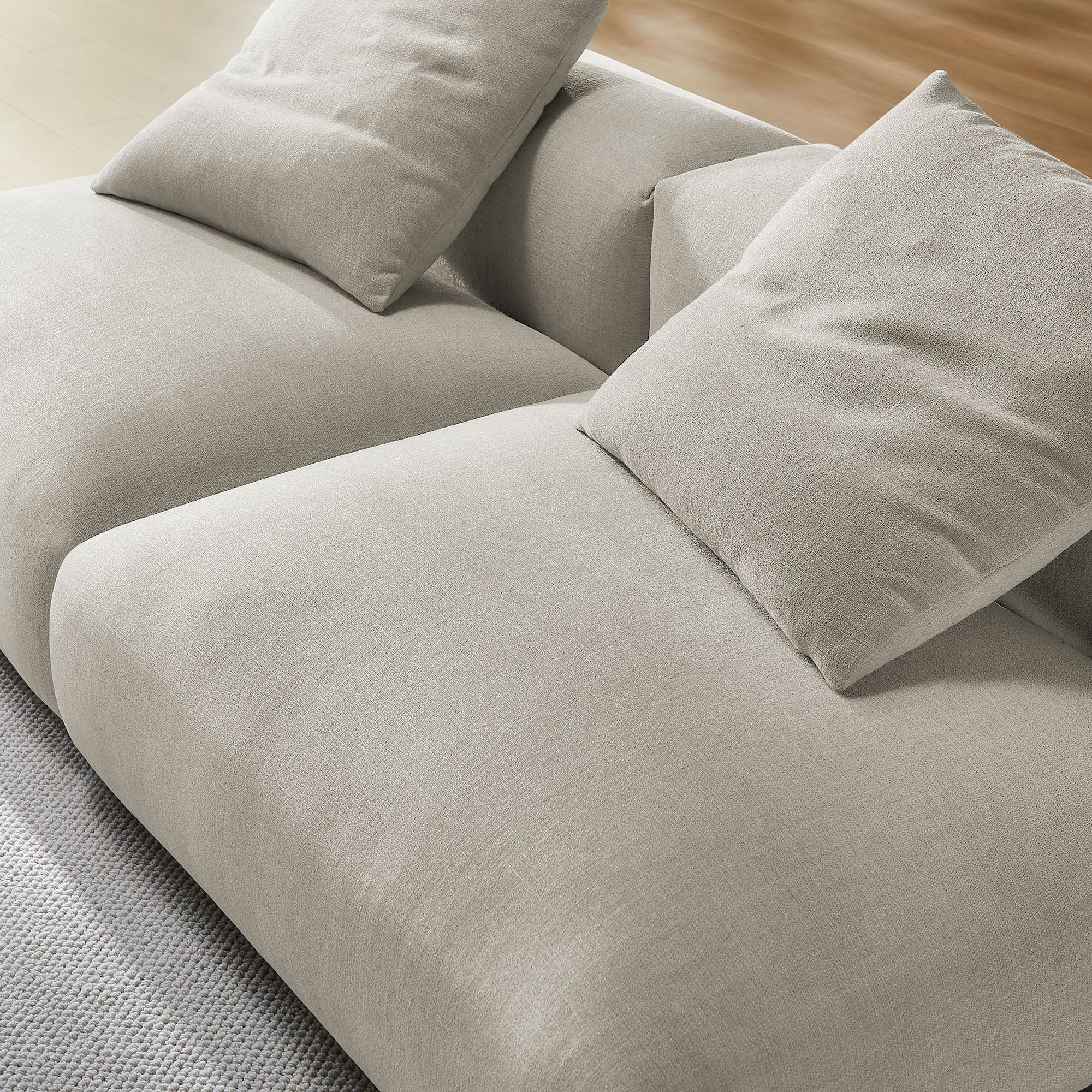 Solace 2-Piece Modular Upholstered Fabric Sofa by Modway