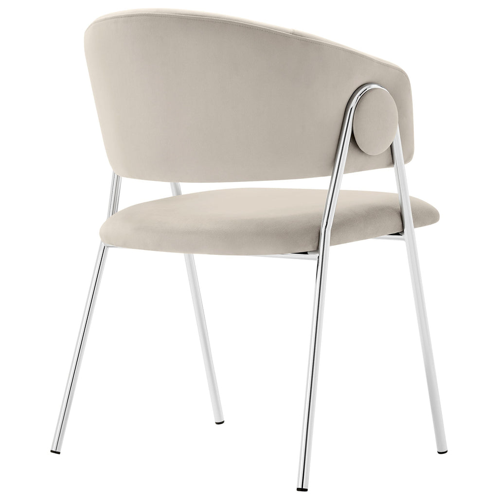 Nella Upholstered Performance Velvet Dining Chair Set of 2 by Modway