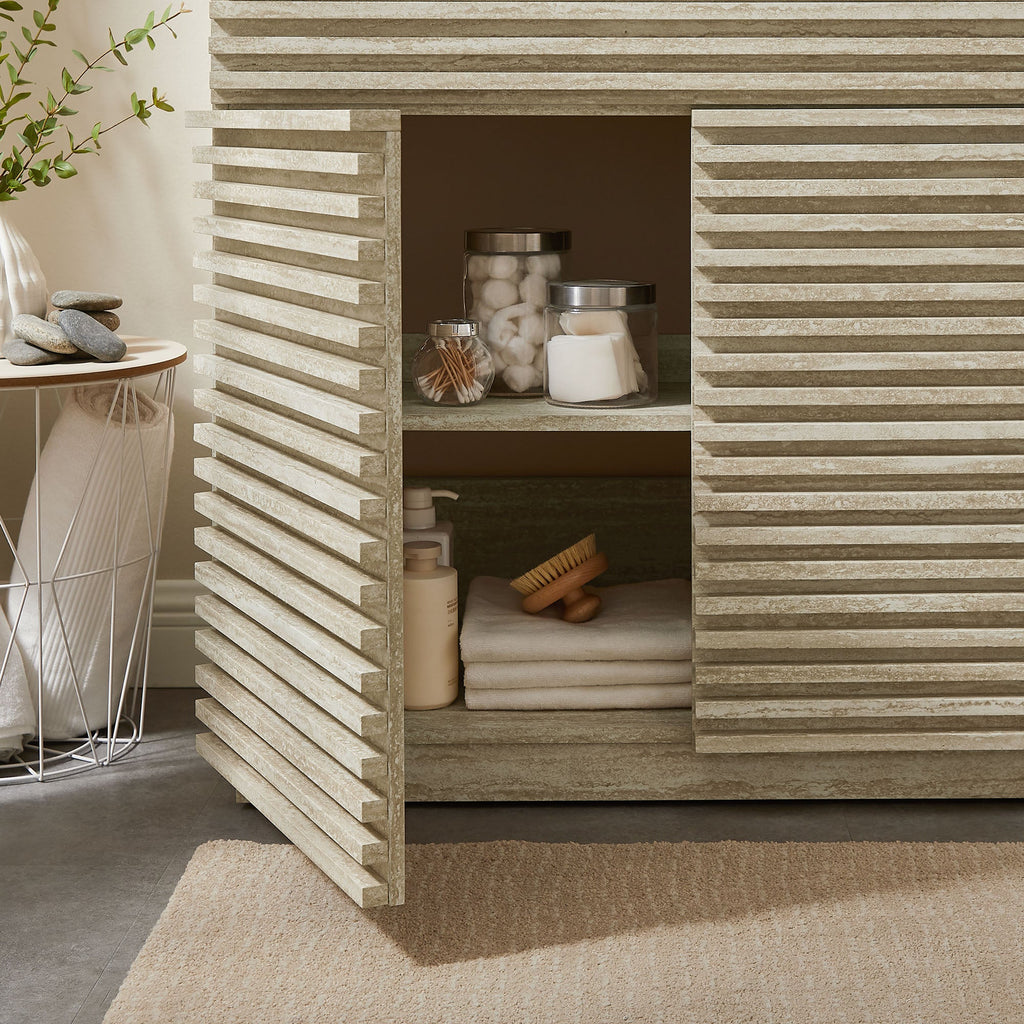 Render 36" Faux Travertine Bathroom Vanity With Sink by Modway