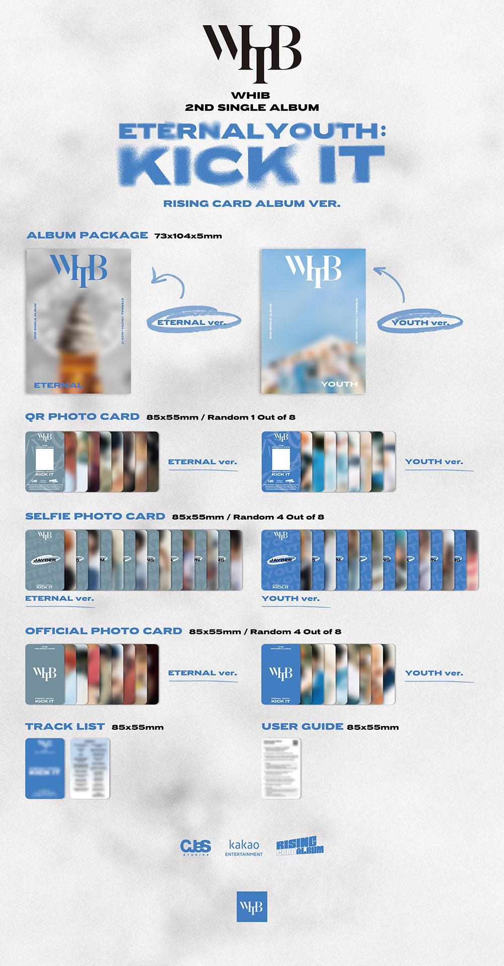 Whib - Eternal Youth: Kick It 2nd Single Album Rising Card Album Youth Ver
