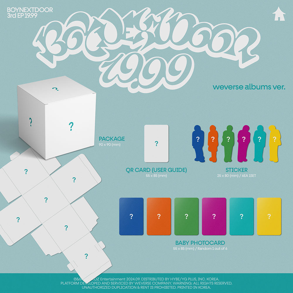 BoyNextDoor 3rd Ep Album - 19.99 (Weverse Albums Ver)