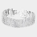 8Rows Rhinestone Evening Bracelet